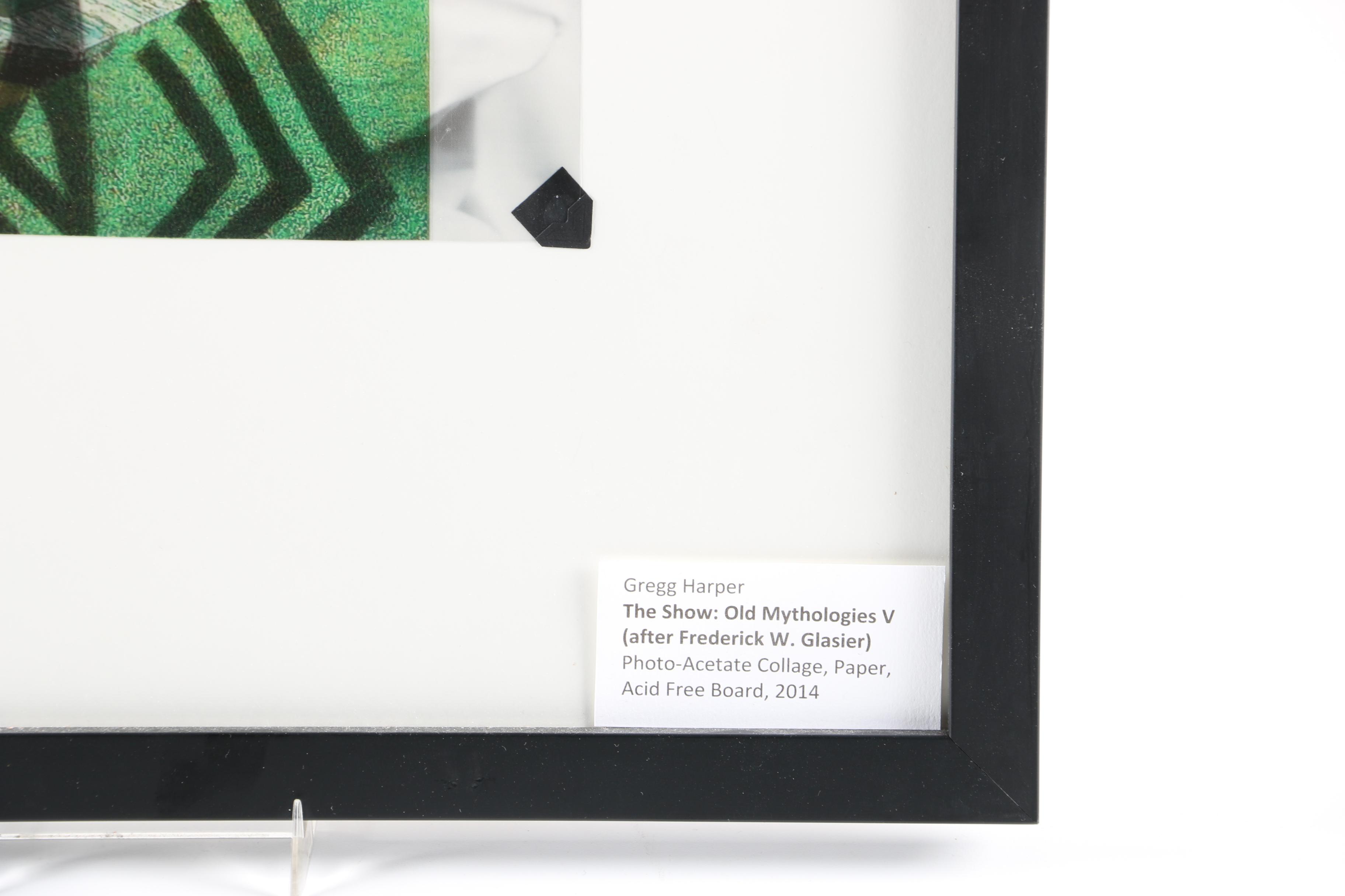 Gregg Harper Photo-Acetate Collage "The Show: Old Mythologies V (After Frederick W. Glasier)"