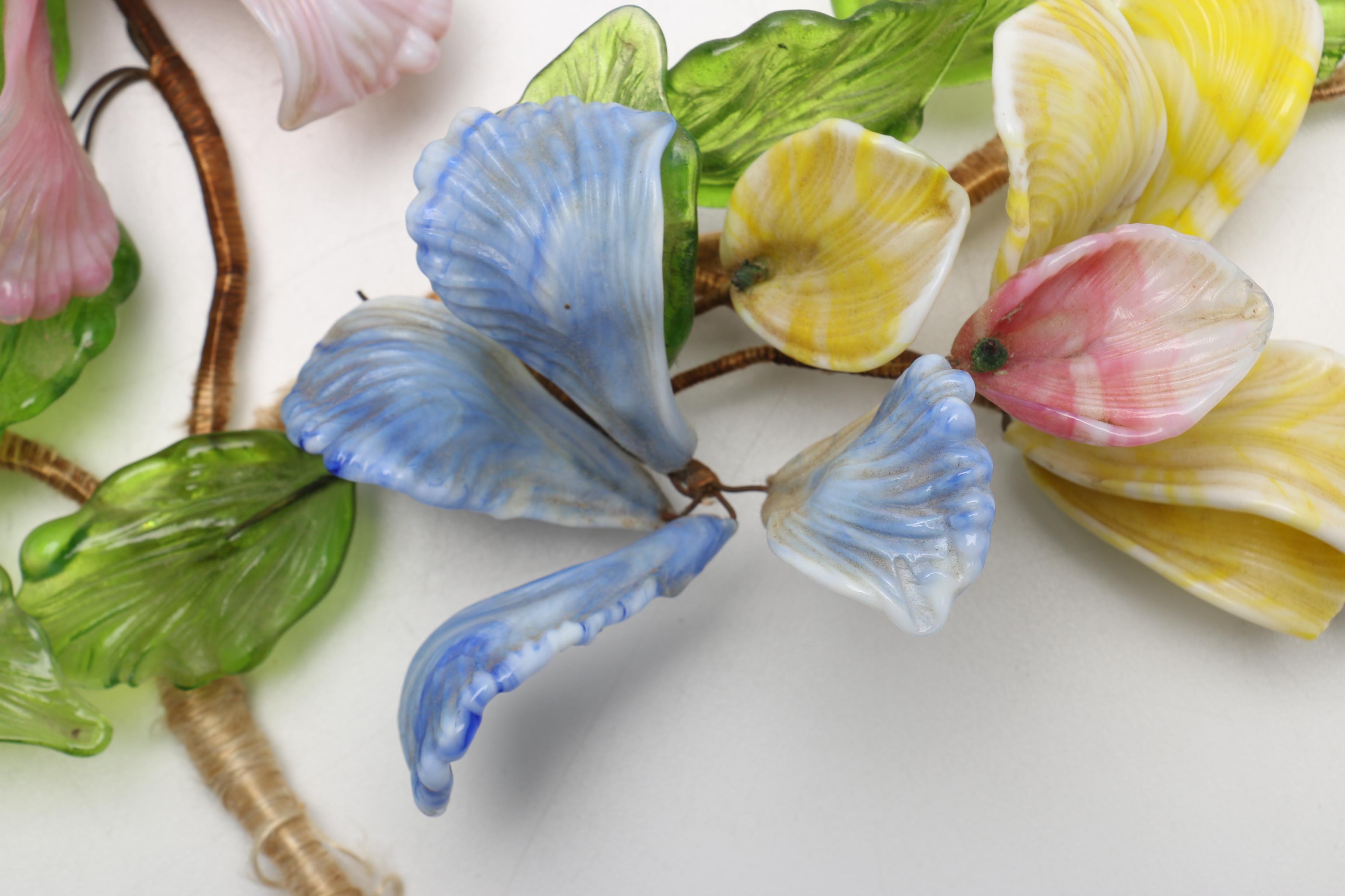 Vintage Blown Glass Flowers