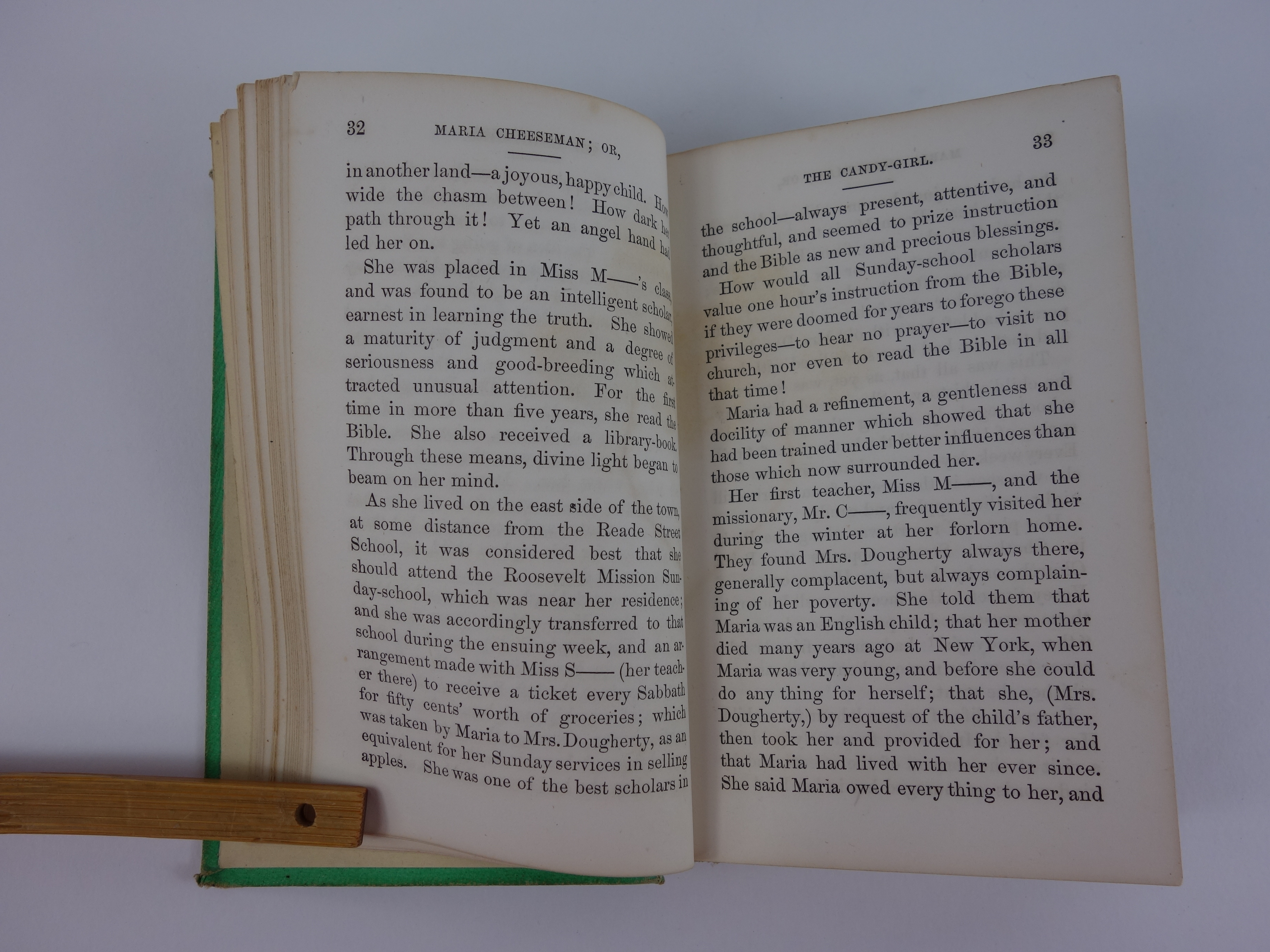 1855 First Edition "Maria Cheeseman: Or The Candy Girl"