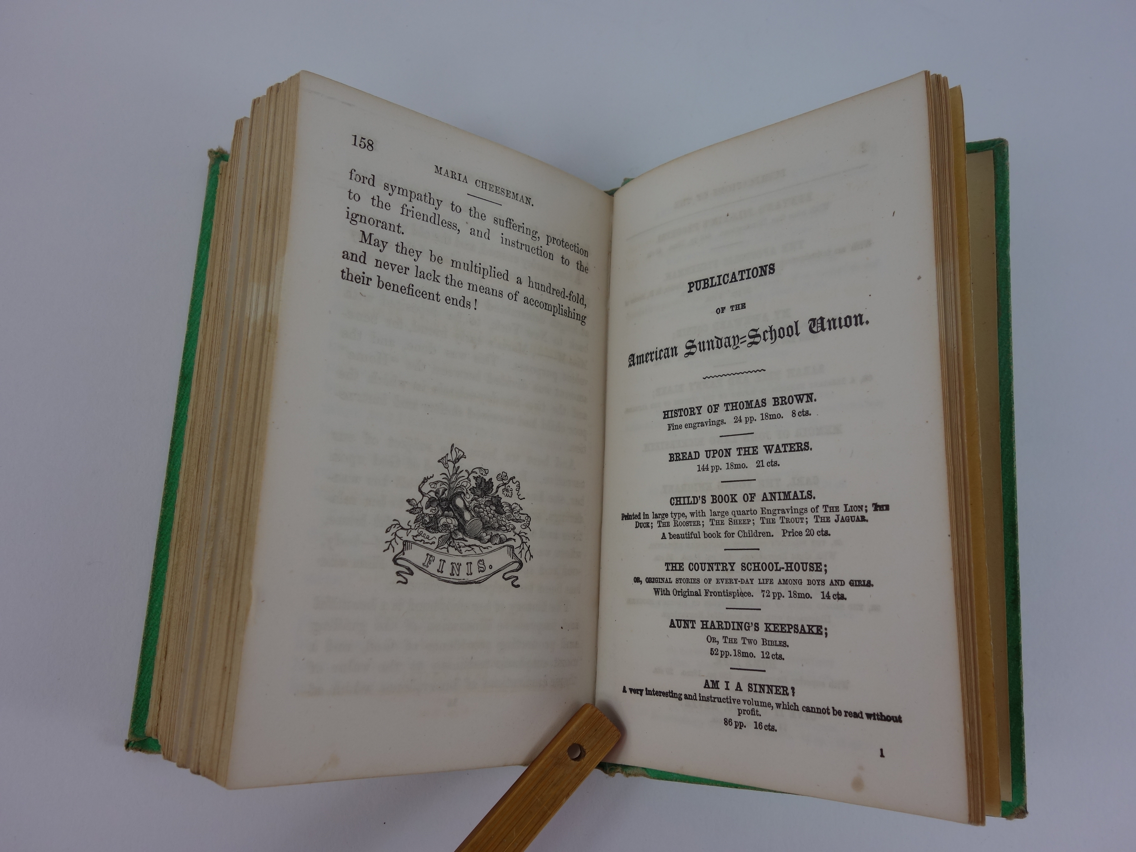 1855 First Edition "Maria Cheeseman: Or The Candy Girl"