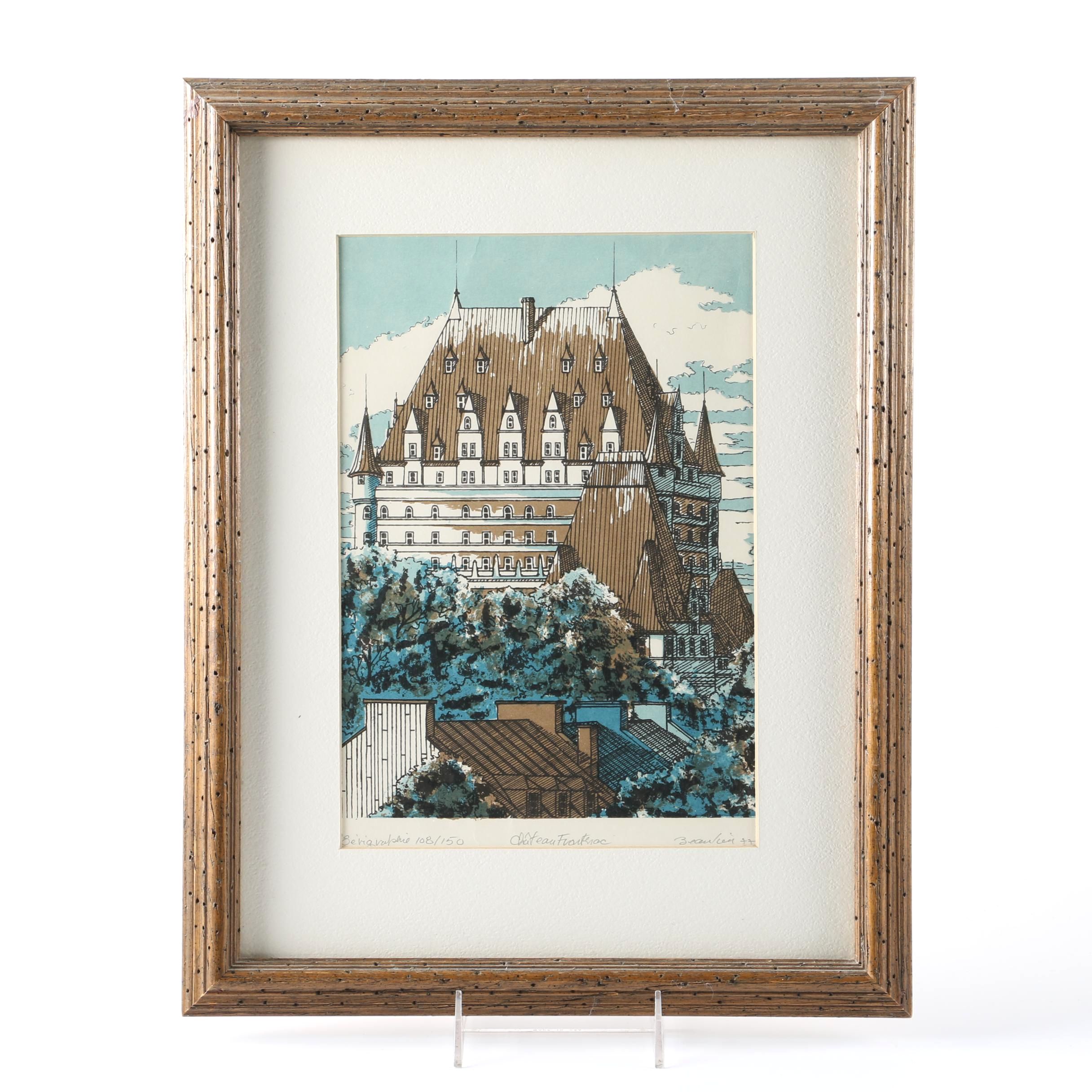 Limited Edition Serigraph on Paper "Chateau Frontenac"