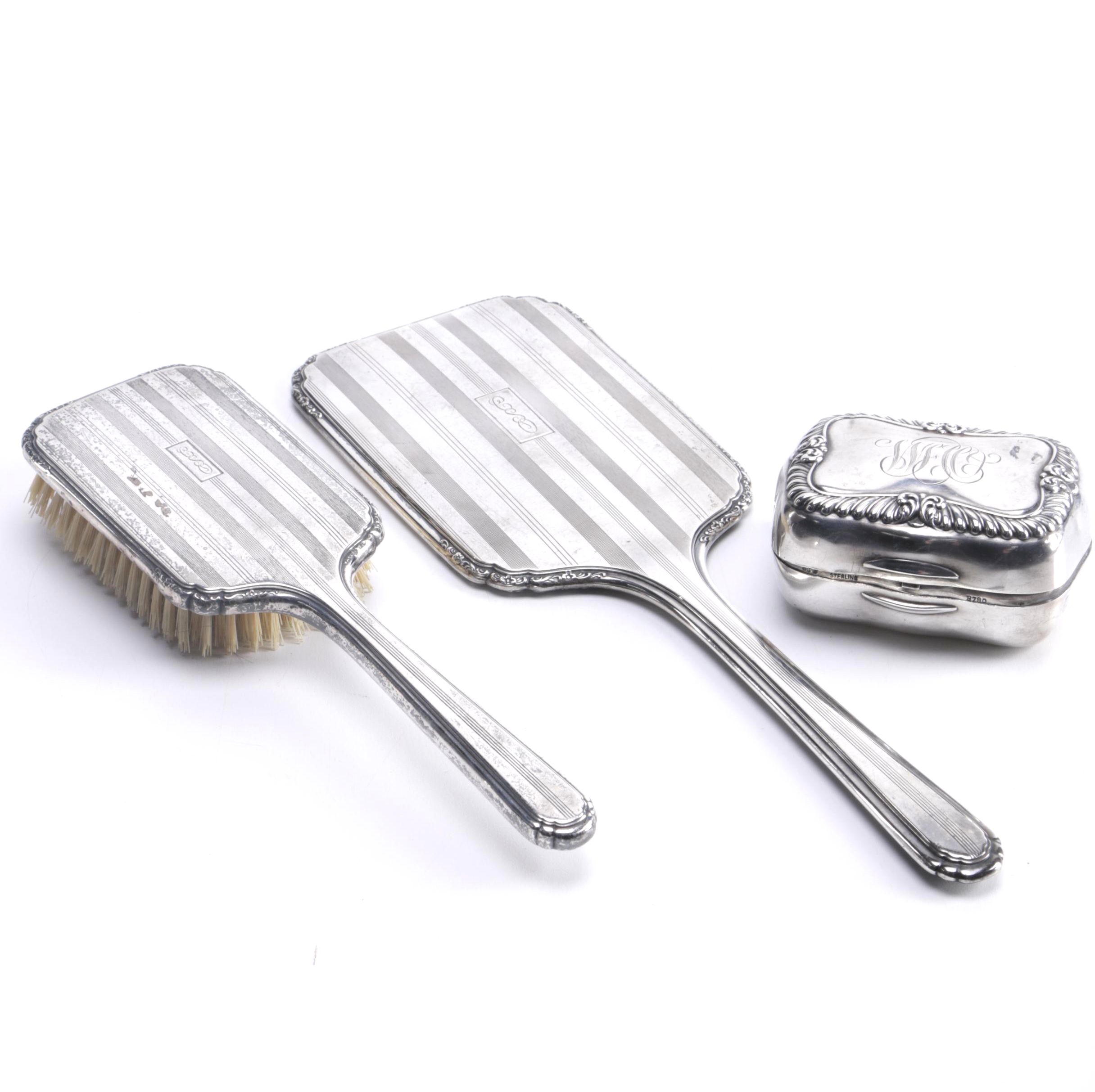 Sterling Silver Vanity Accessories Featuring La Pierre Mfg. Co.