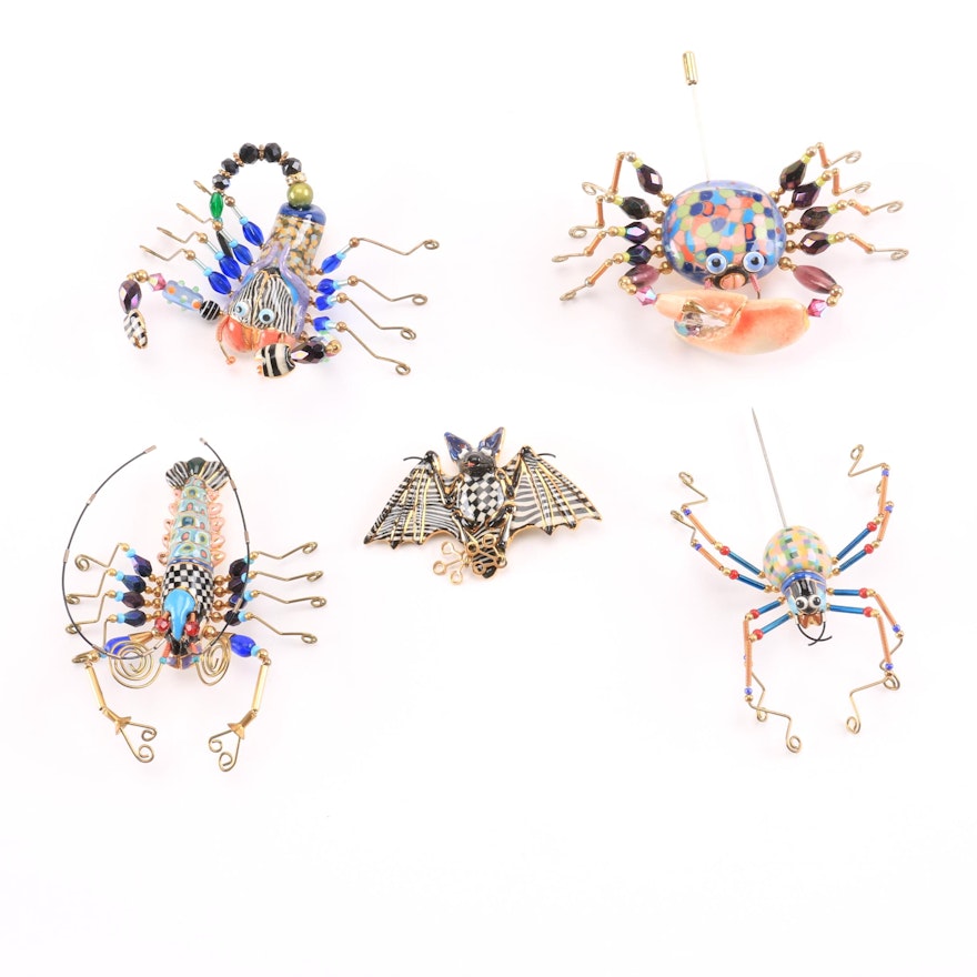 Cynthia Chuang Jewelry 10 Costume Brooches