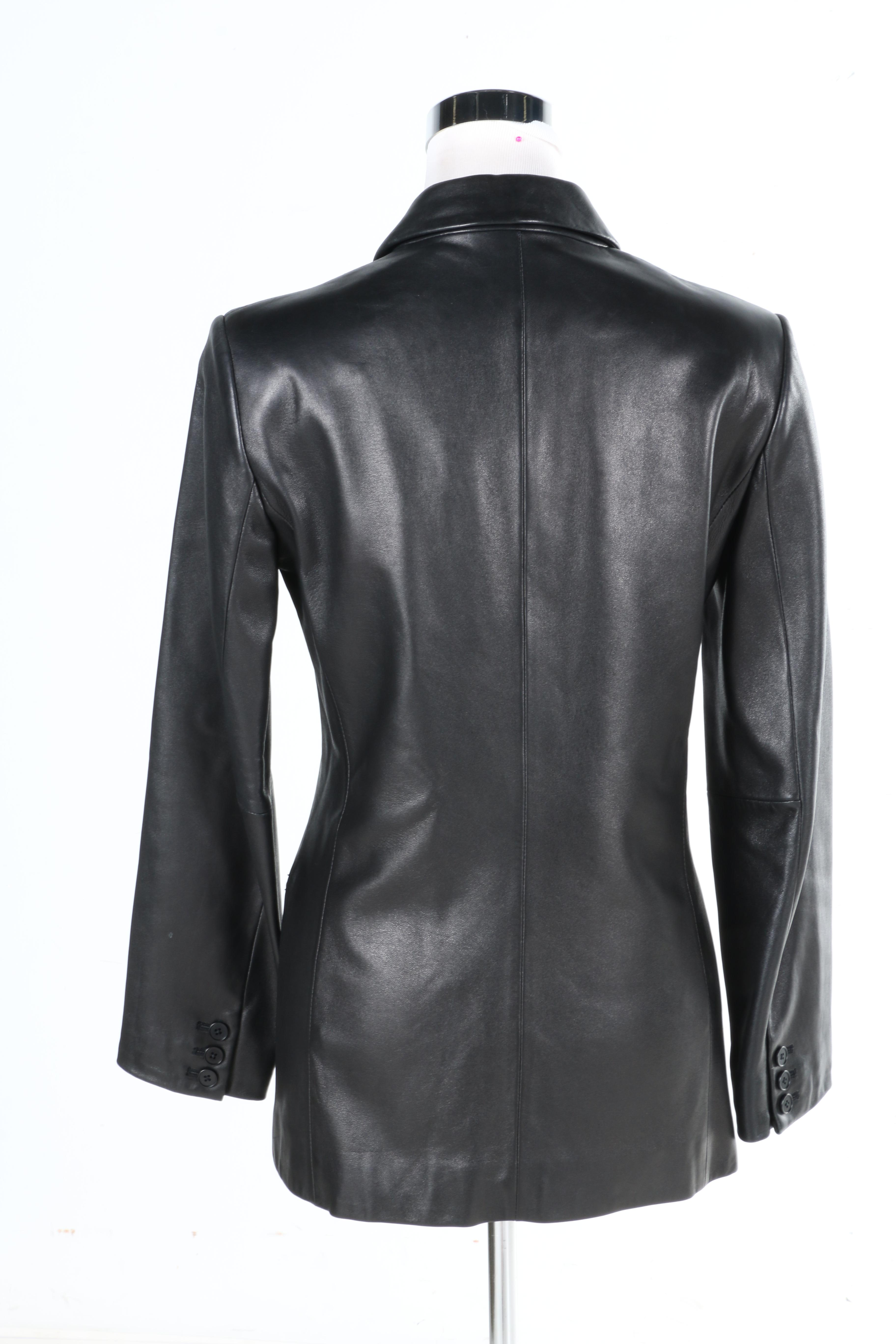 CK Calvin Klein Women's Black Leather Jacket