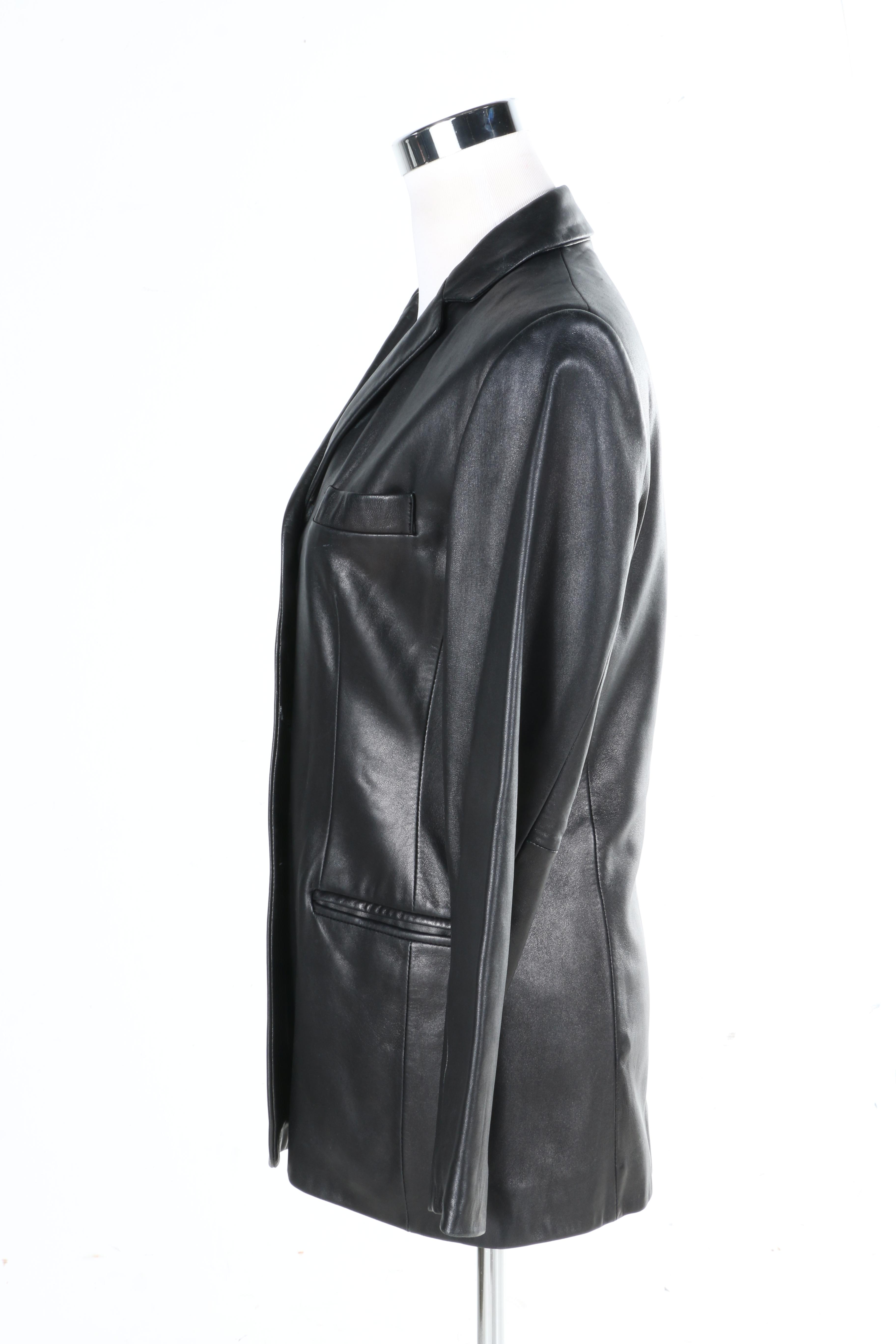CK Calvin Klein Women's Black Leather Jacket