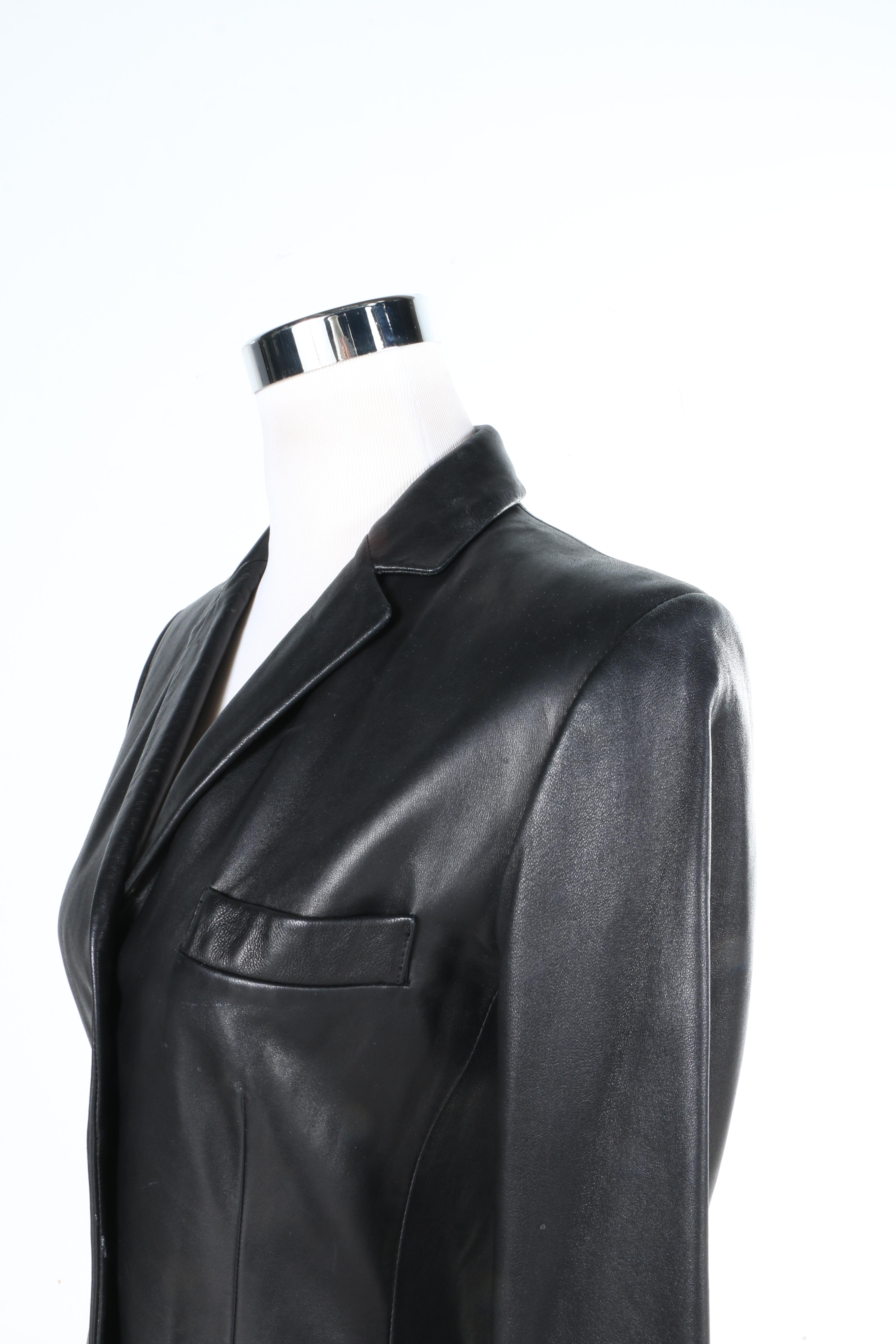 CK Calvin Klein Women's Black Leather Jacket