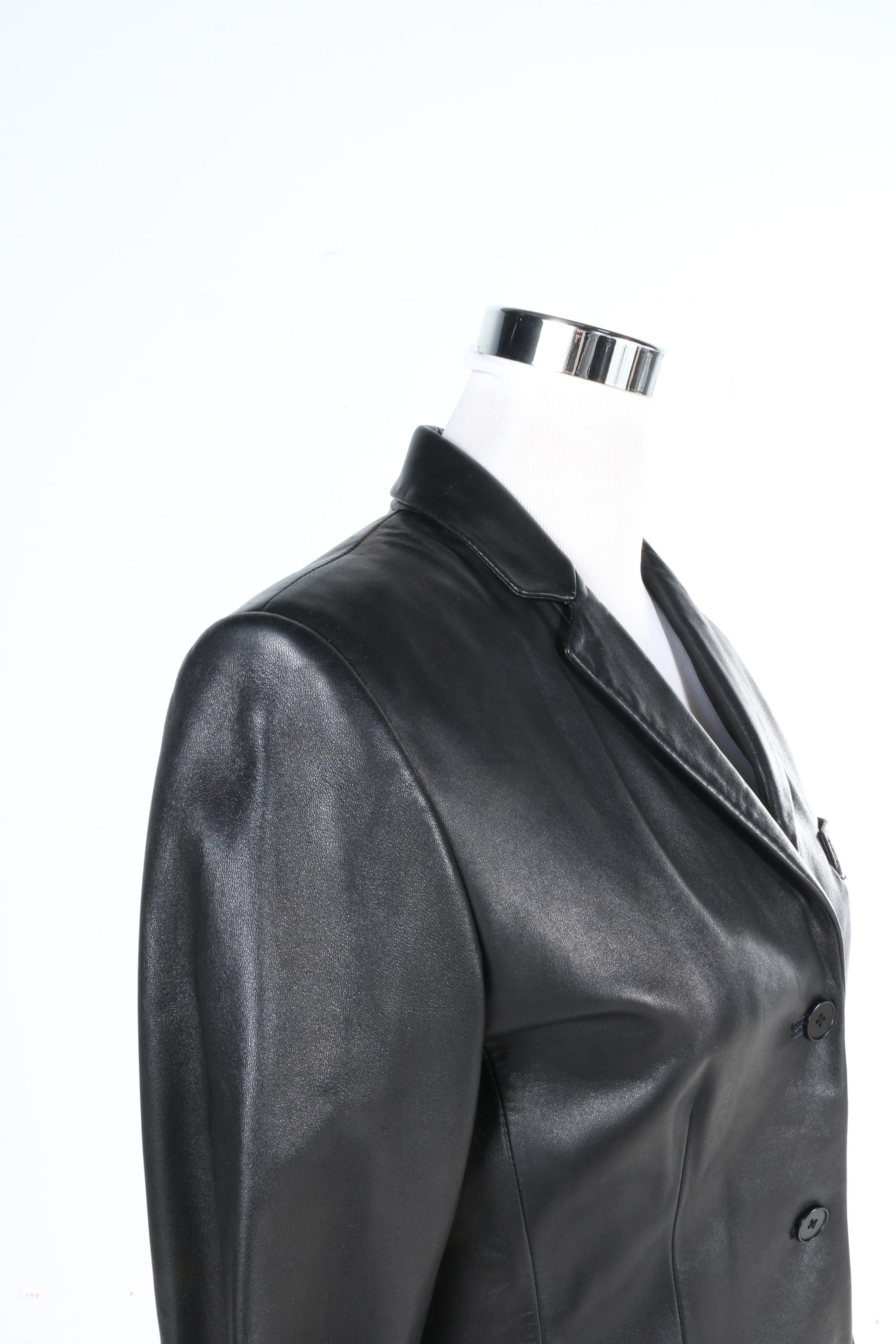 CK Calvin Klein Women's Black Leather Jacket