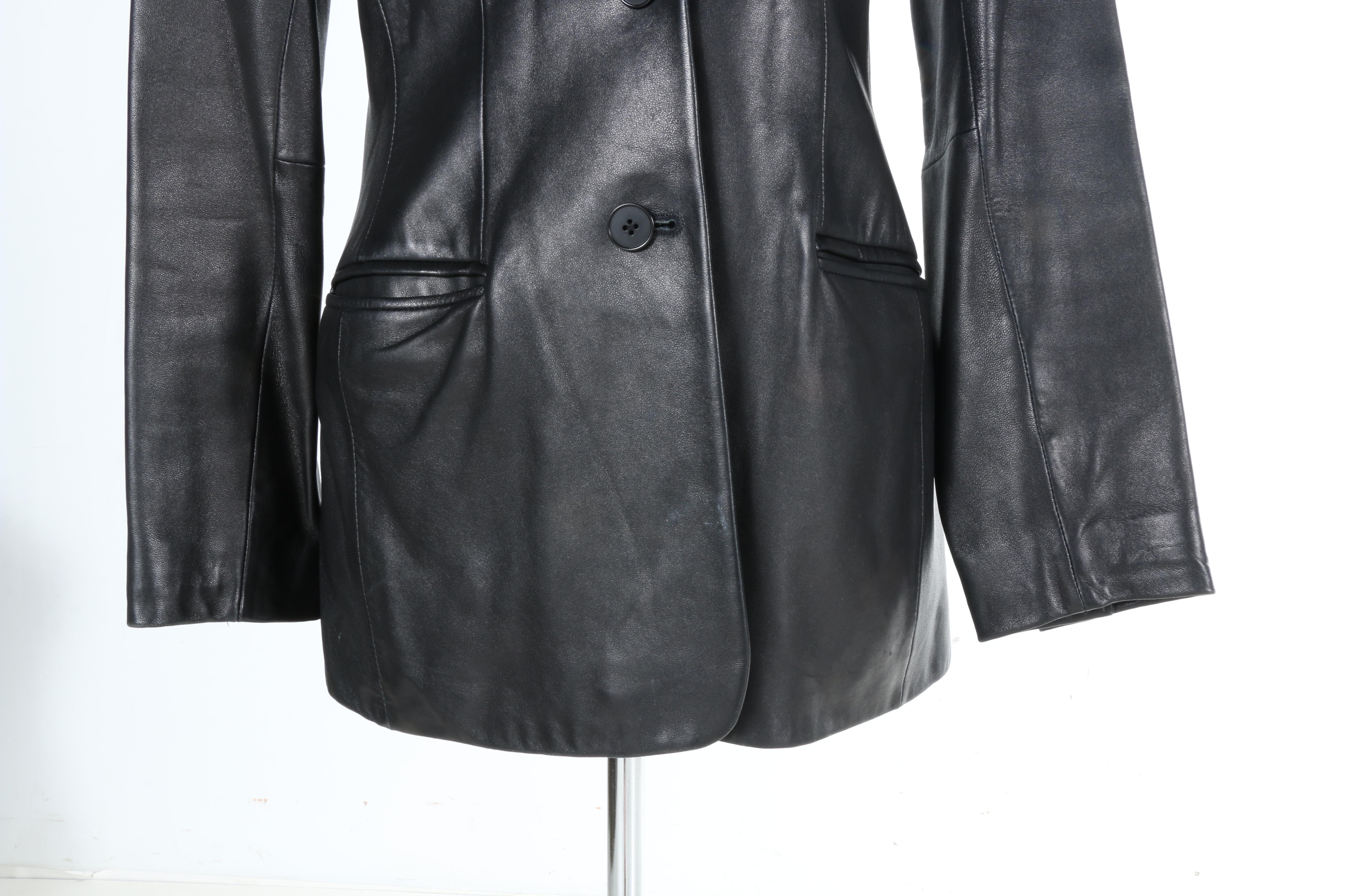 CK Calvin Klein Women's Black Leather Jacket