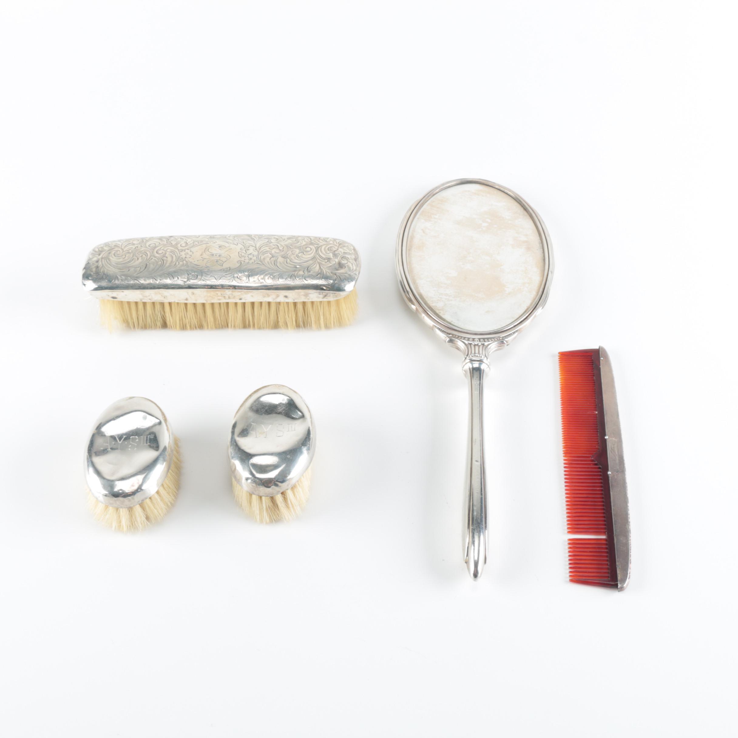 Vintage Sterling Silver Vanity Accessories Featuring Webster Co.