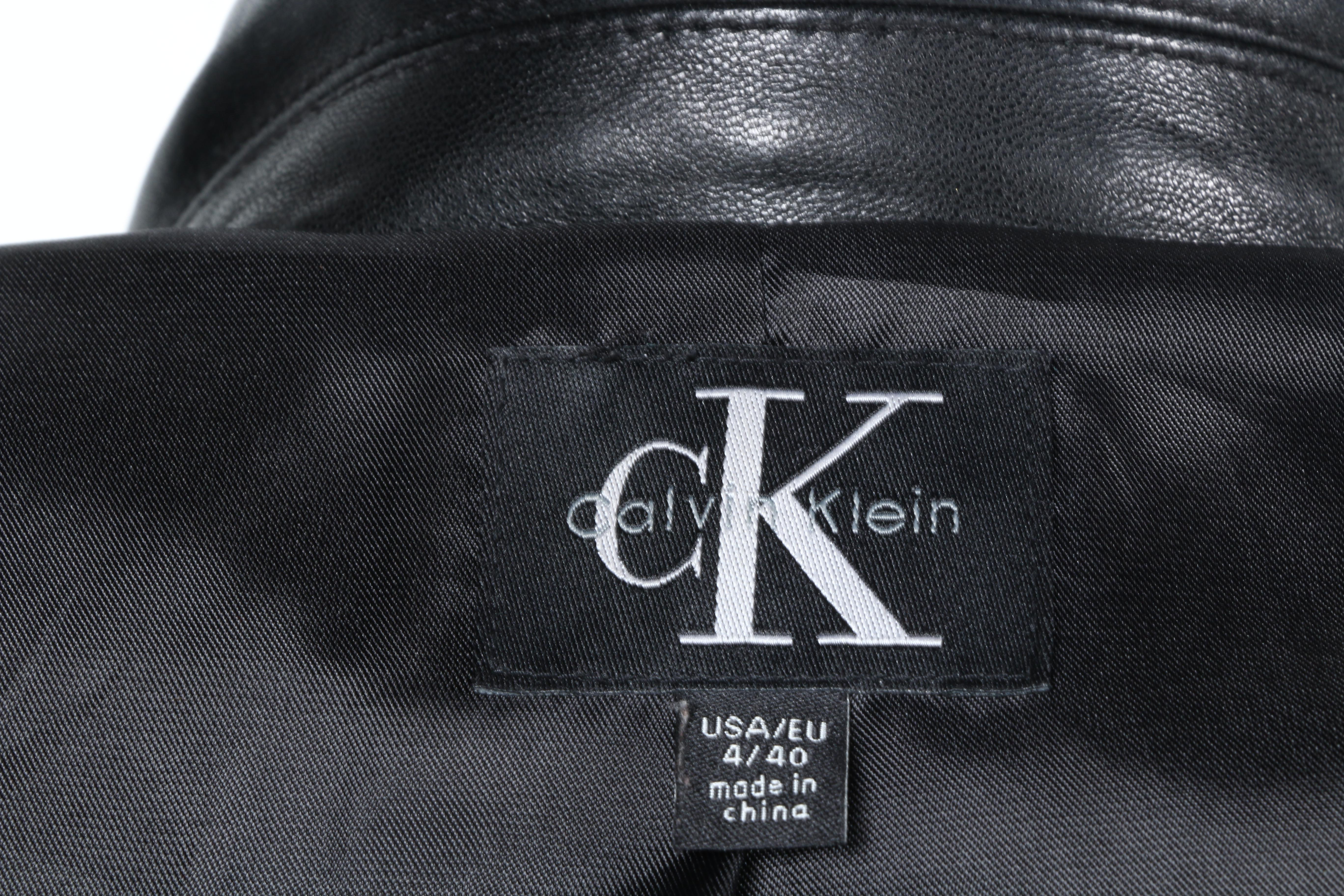 CK Calvin Klein Women's Black Leather Jacket