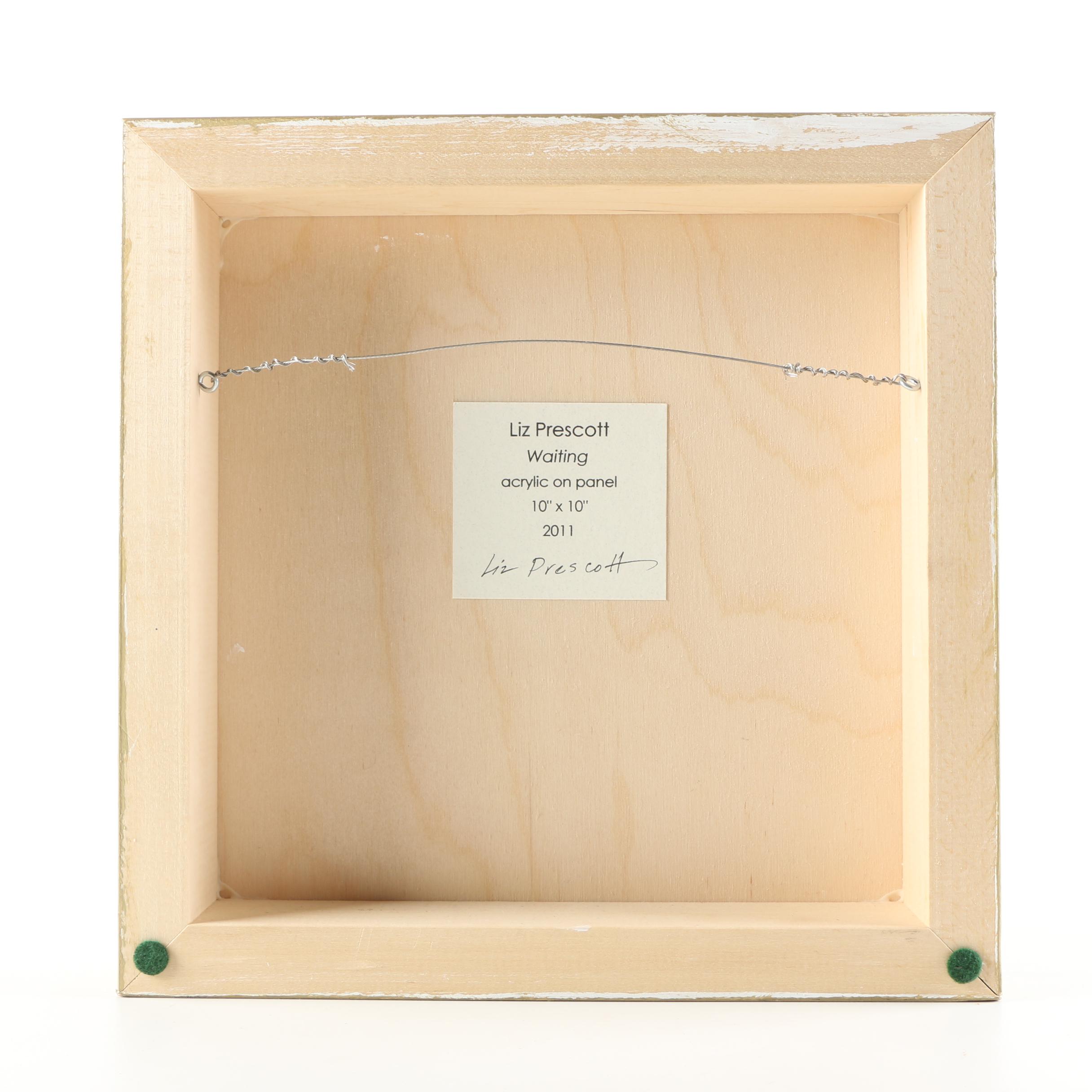 Liz Prescott Acrylic Painting on Panel "Waiting"