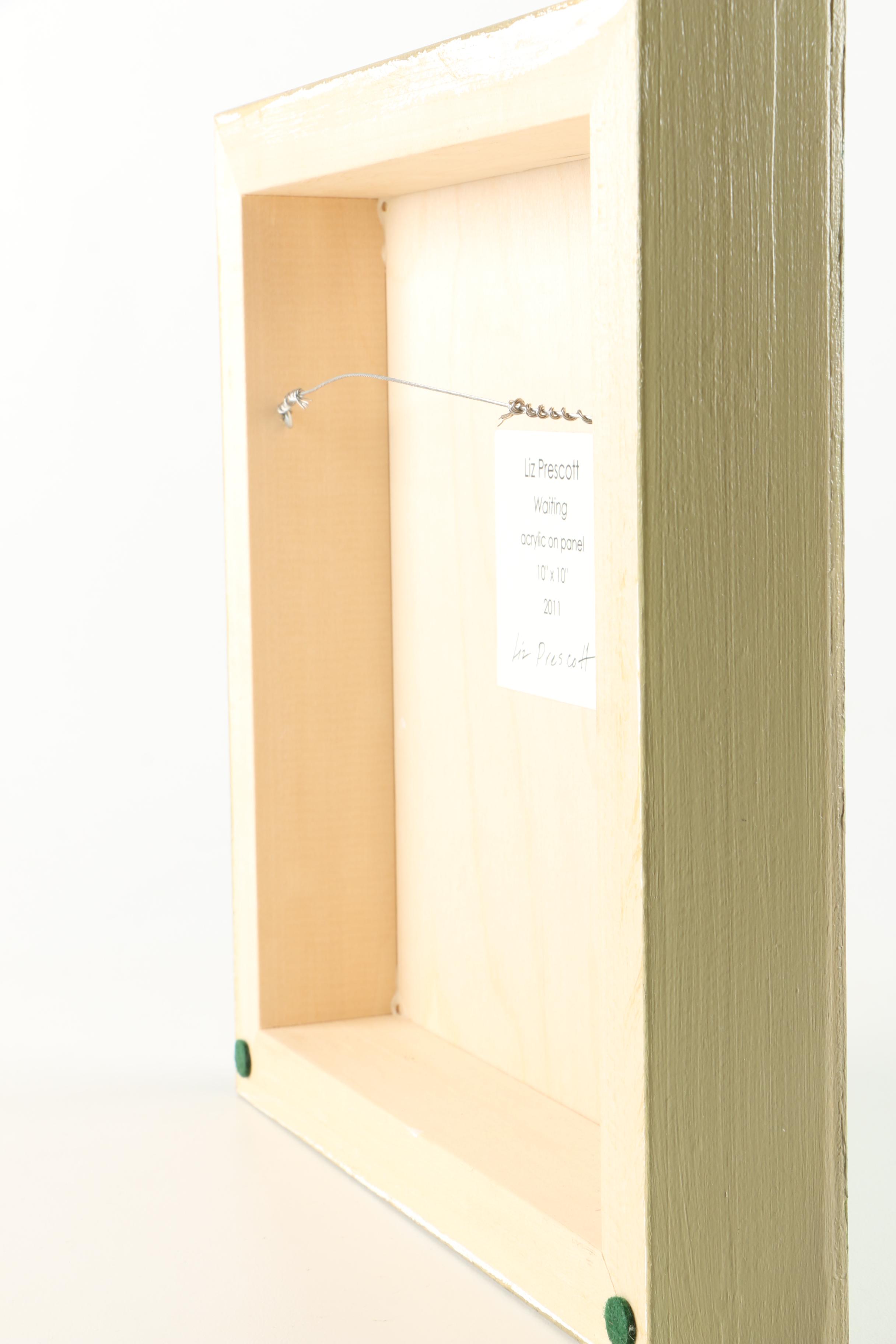 Liz Prescott Acrylic Painting on Panel "Waiting"