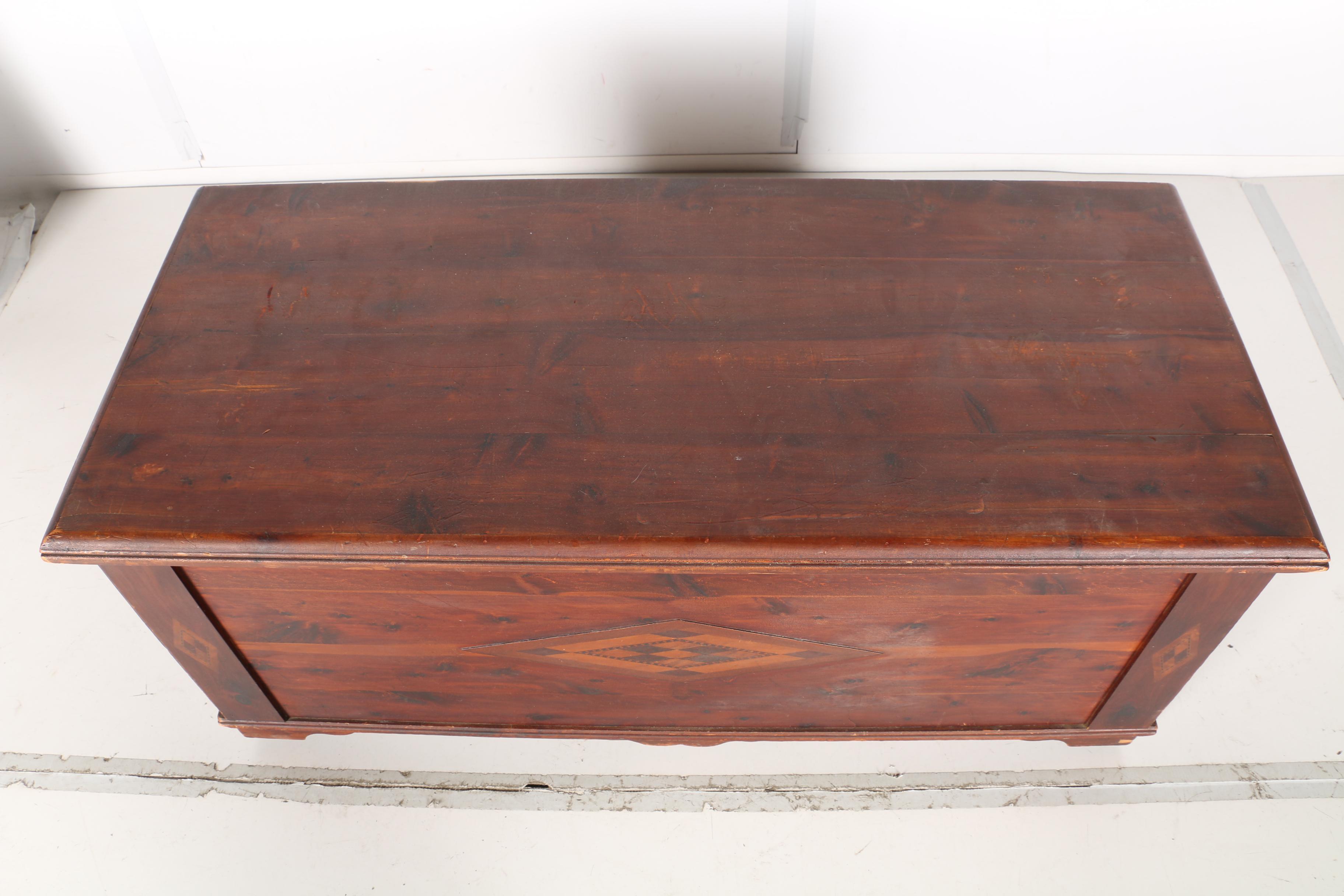 Vintage Parquetry Cedar Chest