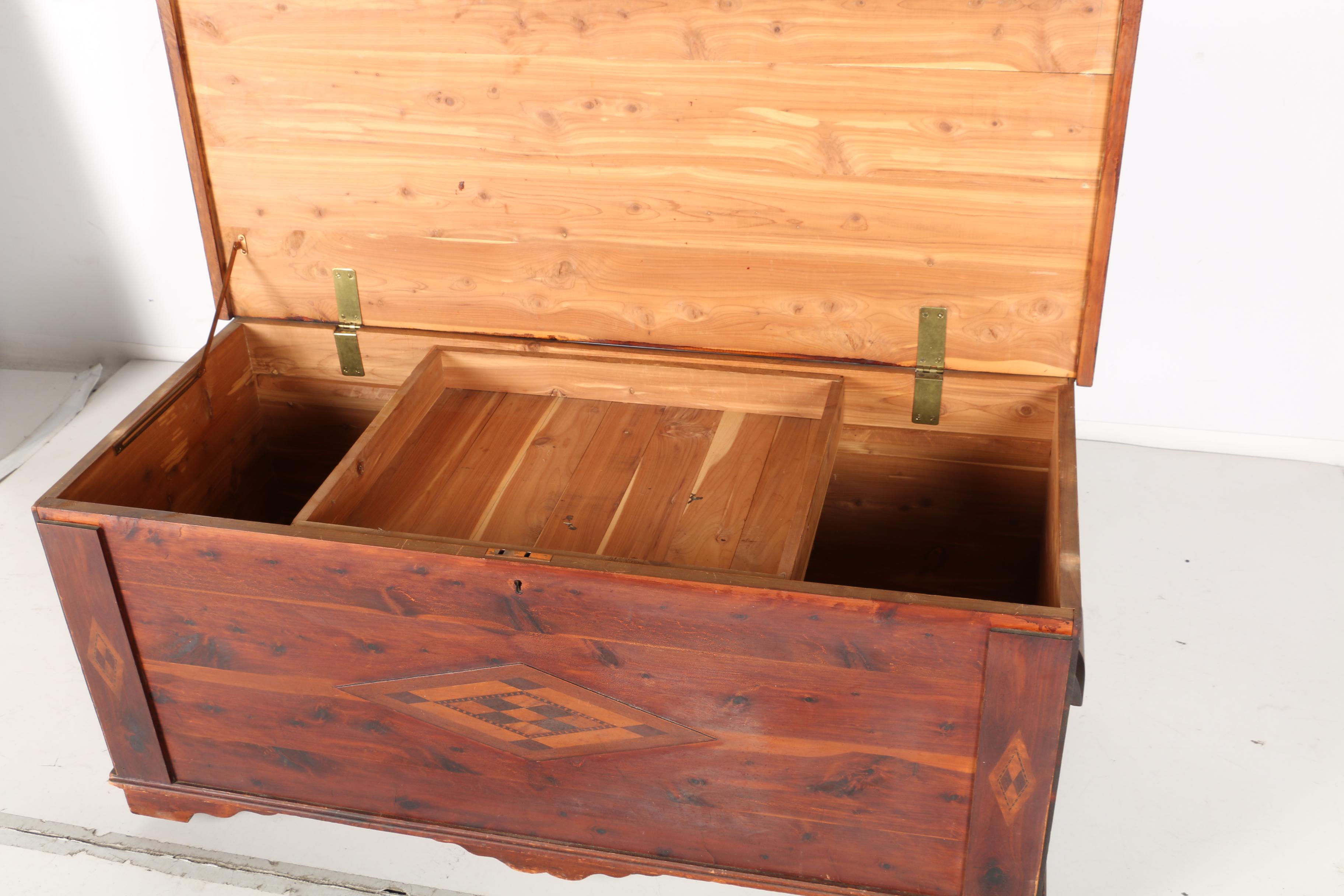 Vintage Parquetry Cedar Chest