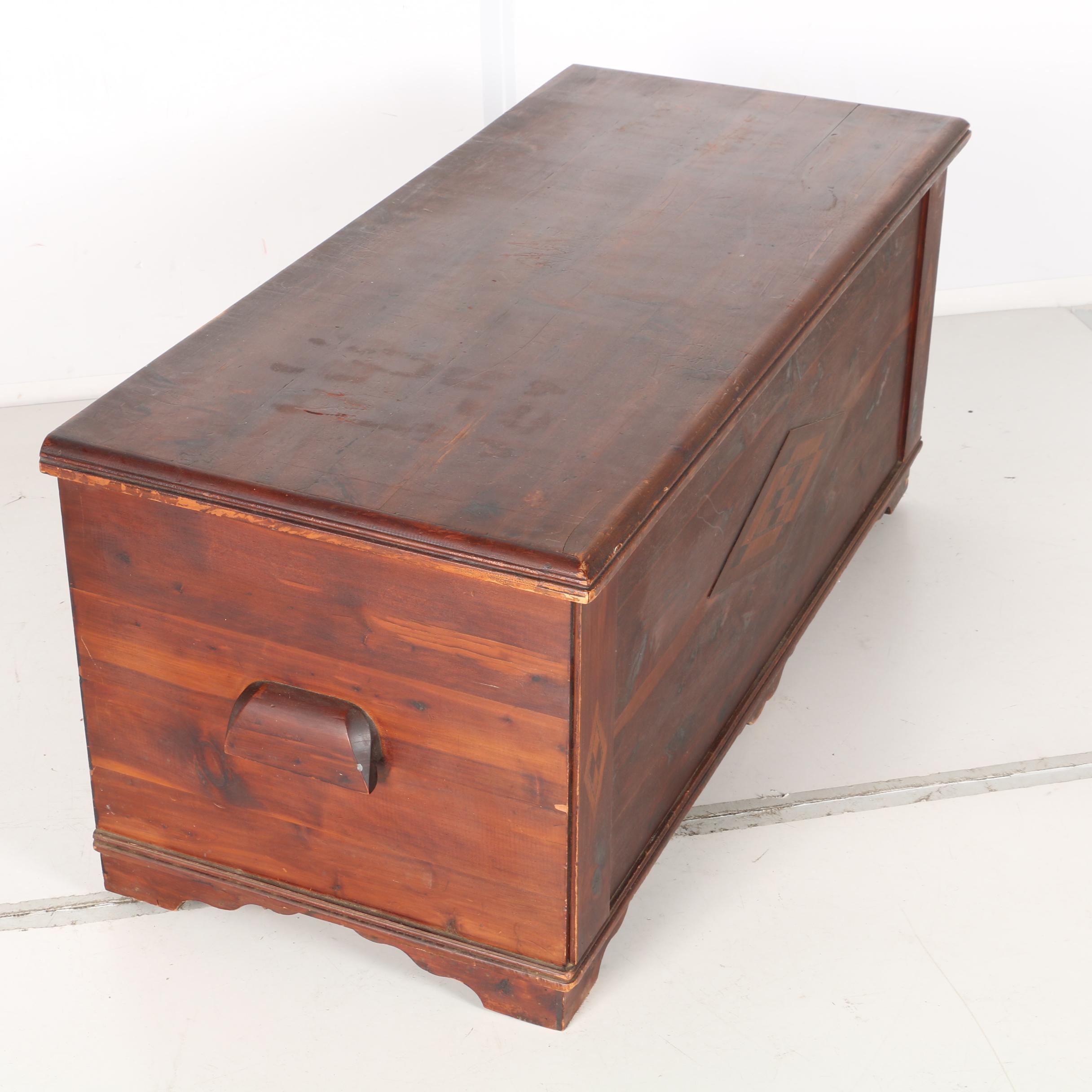 Vintage Parquetry Cedar Chest