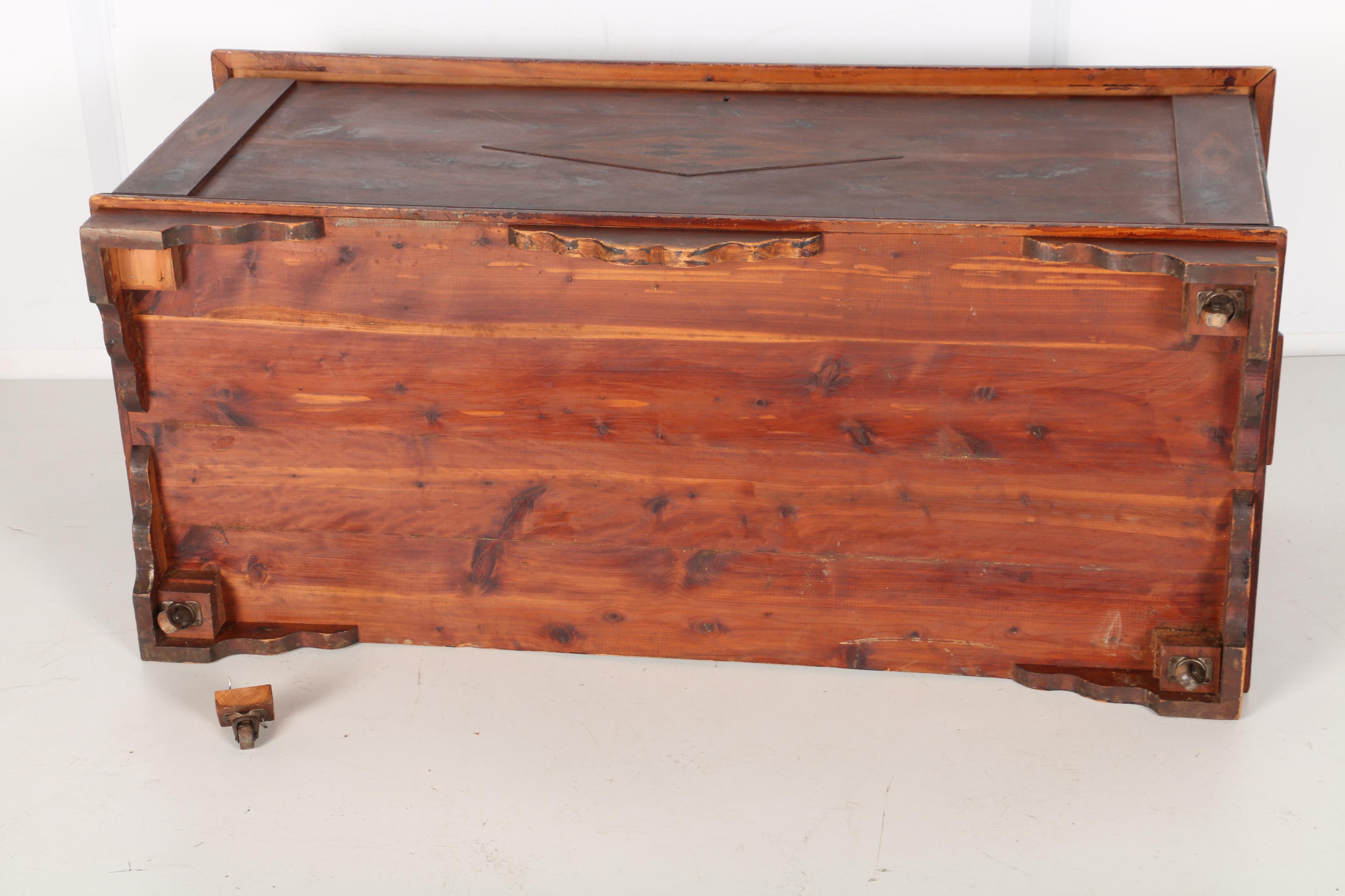 Vintage Parquetry Cedar Chest