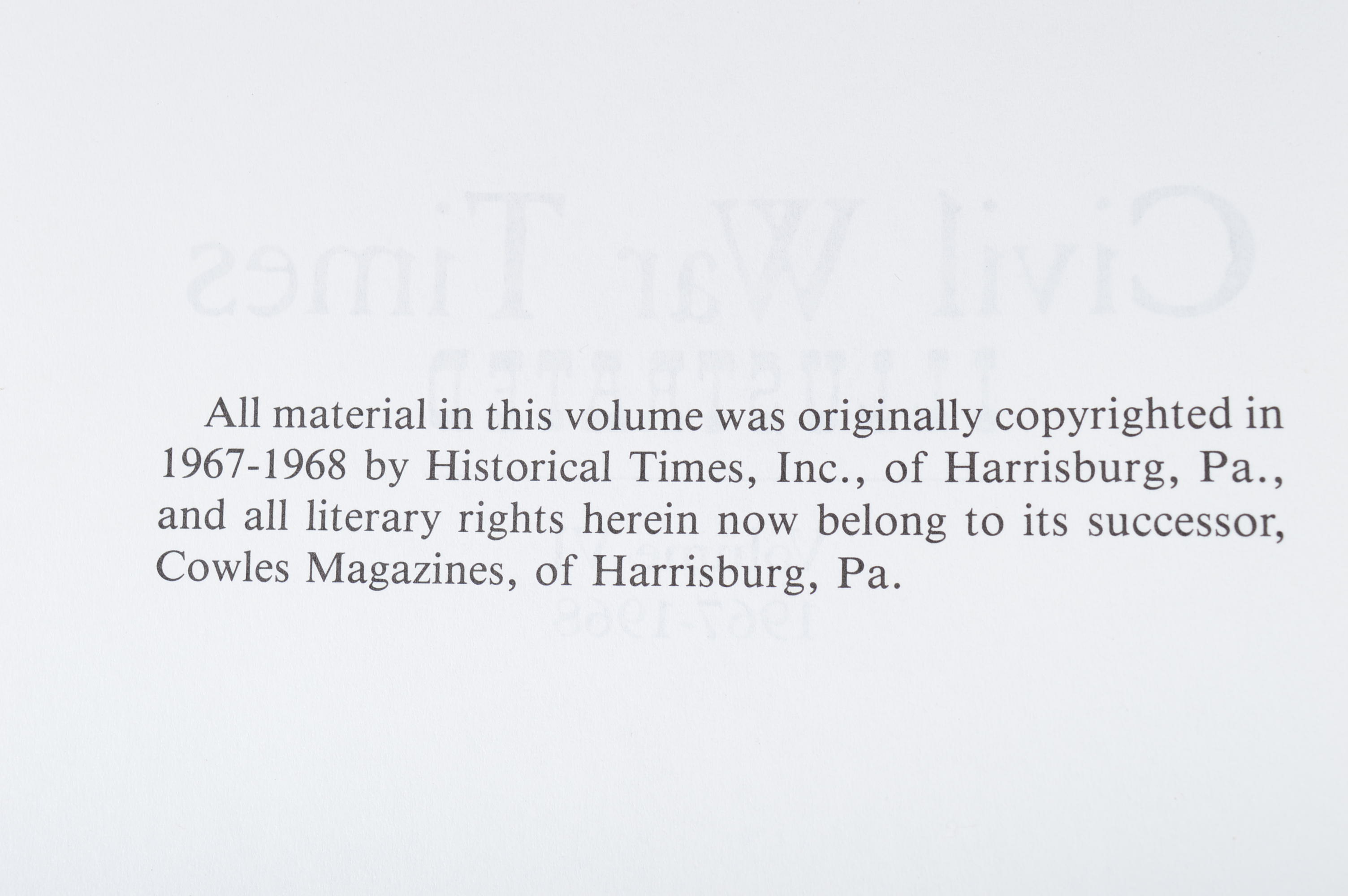 Set of "Civil War Times Illustrated" Books