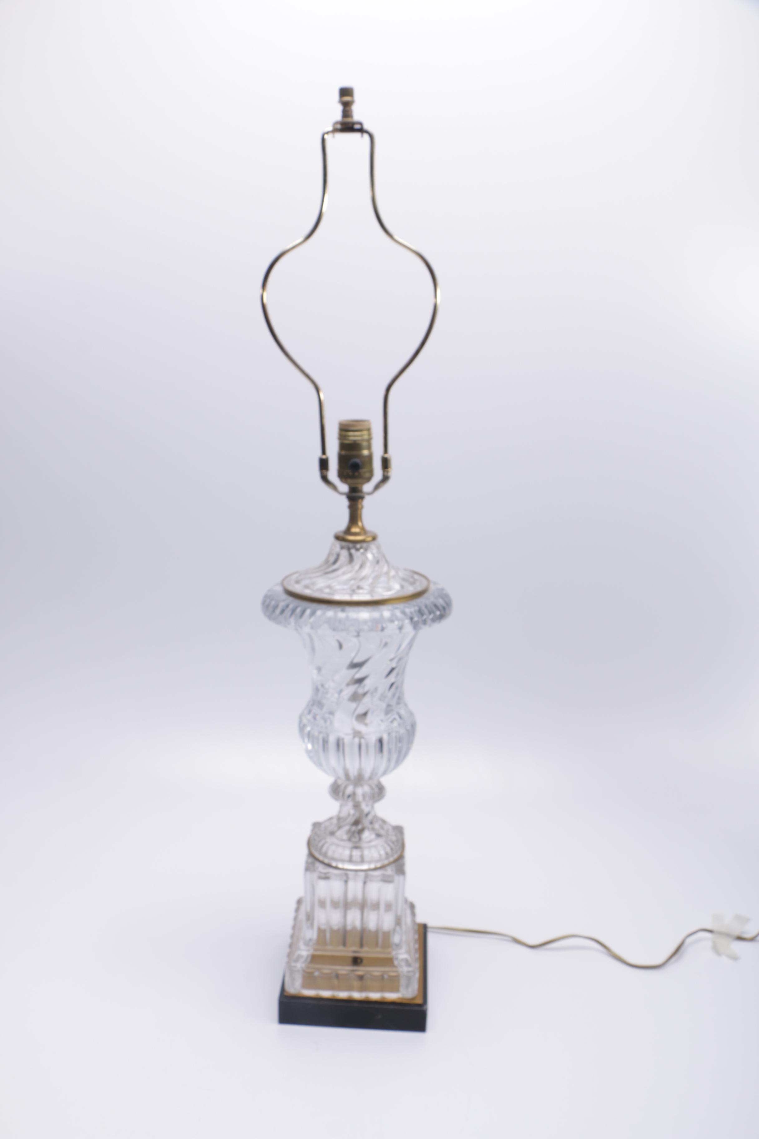 Paul Hanson Glass Urn Table Lamps