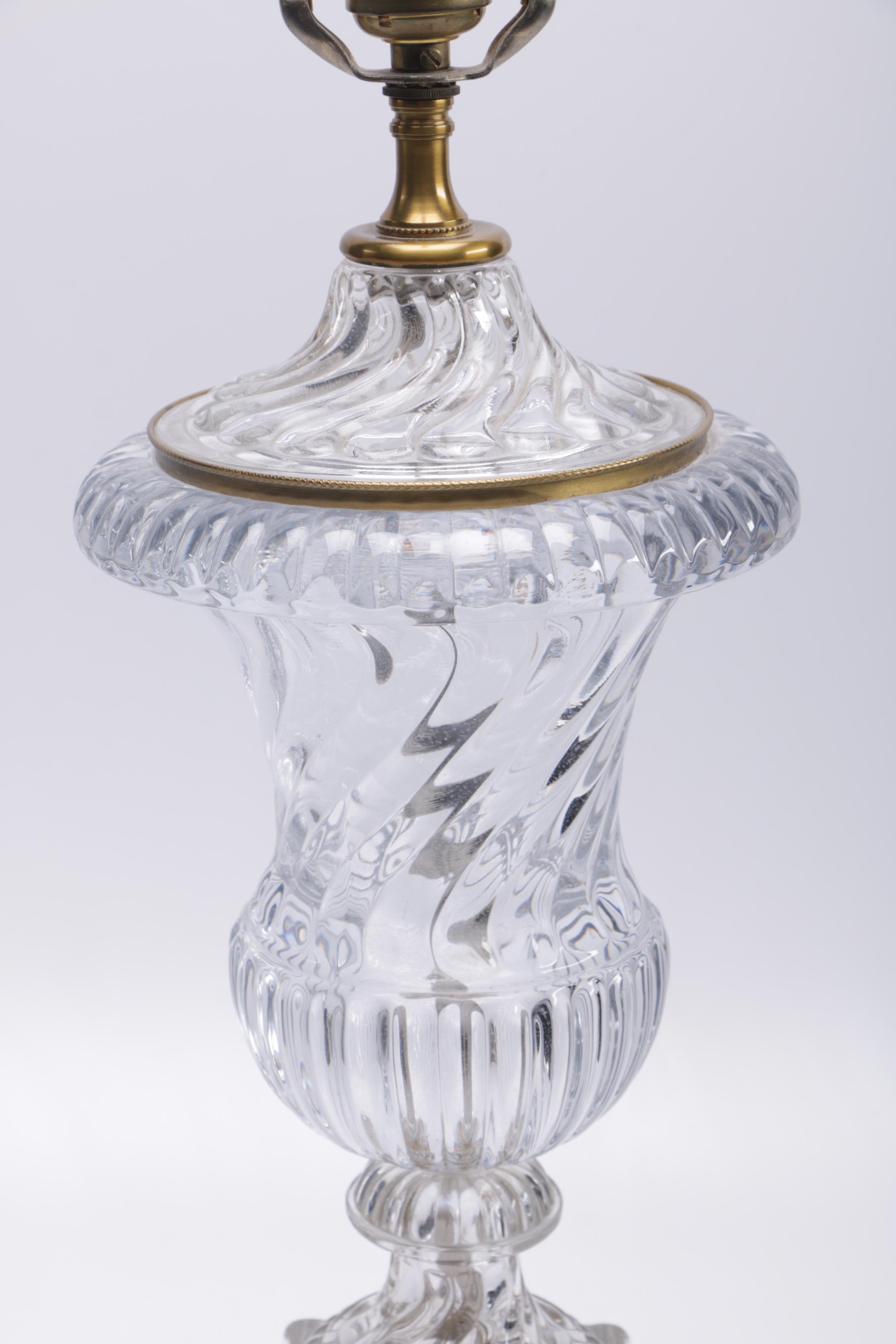 Paul Hanson Glass Urn Table Lamps