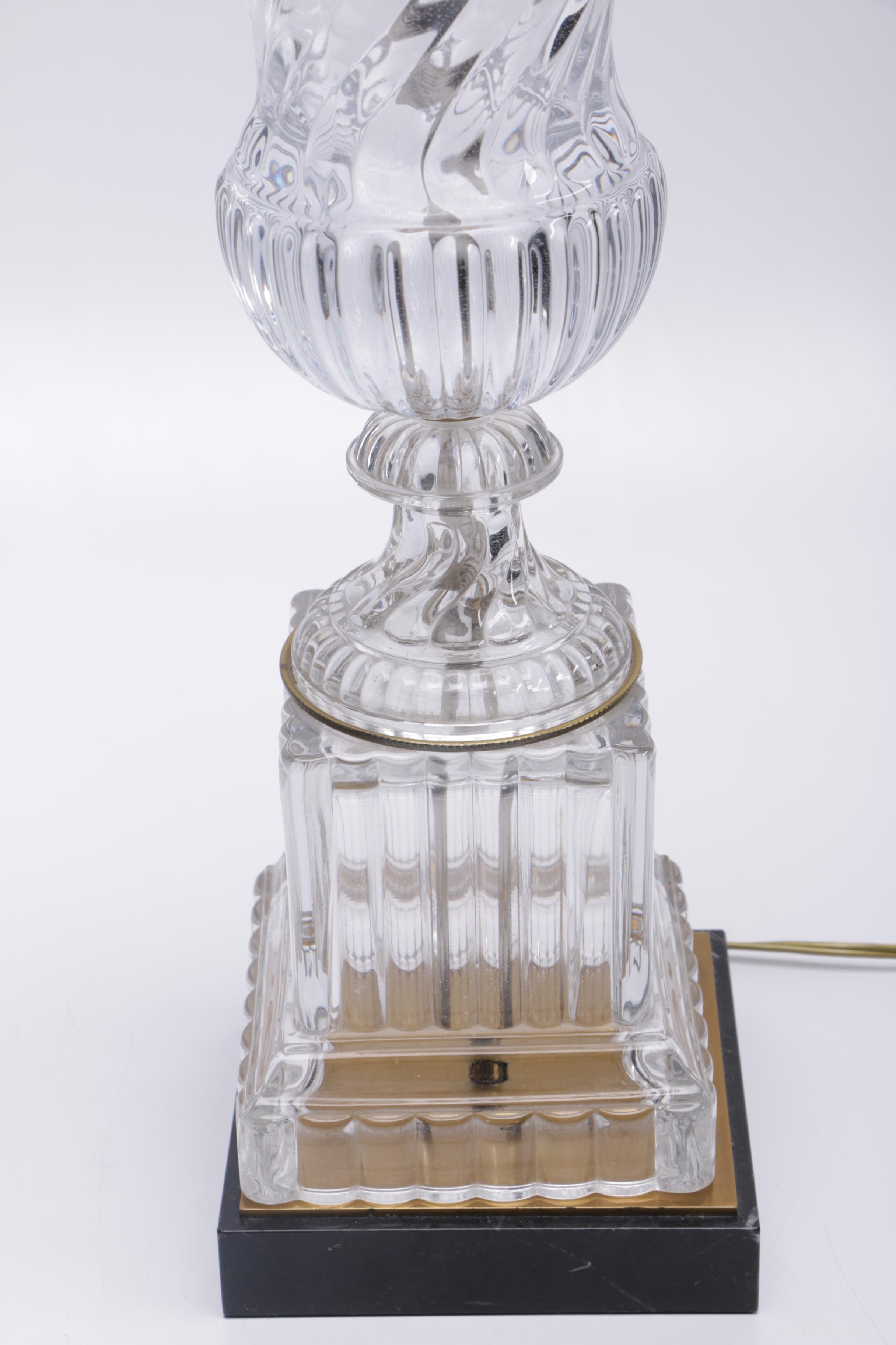 Paul Hanson Glass Urn Table Lamps