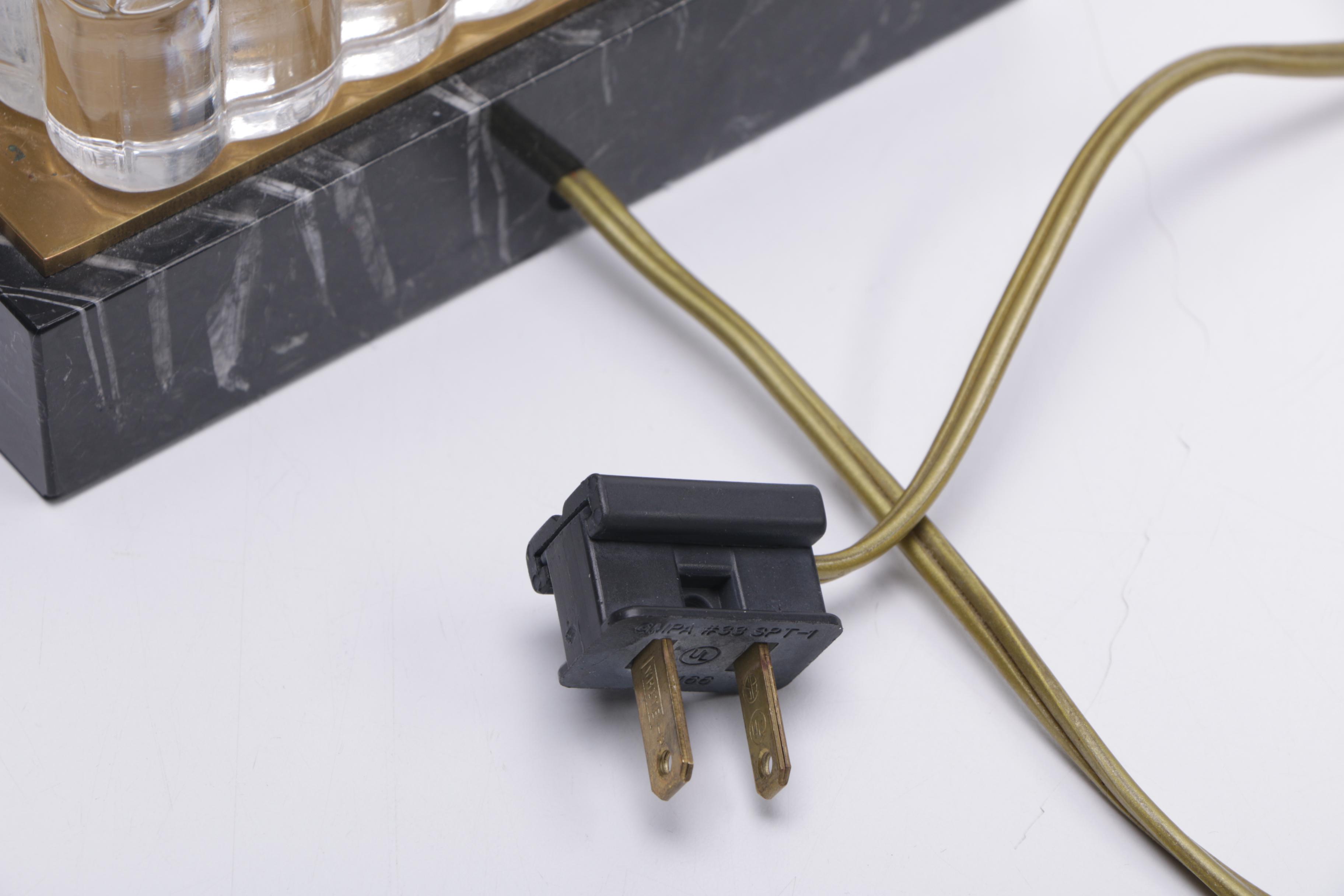 Paul Hanson Glass Urn Table Lamps