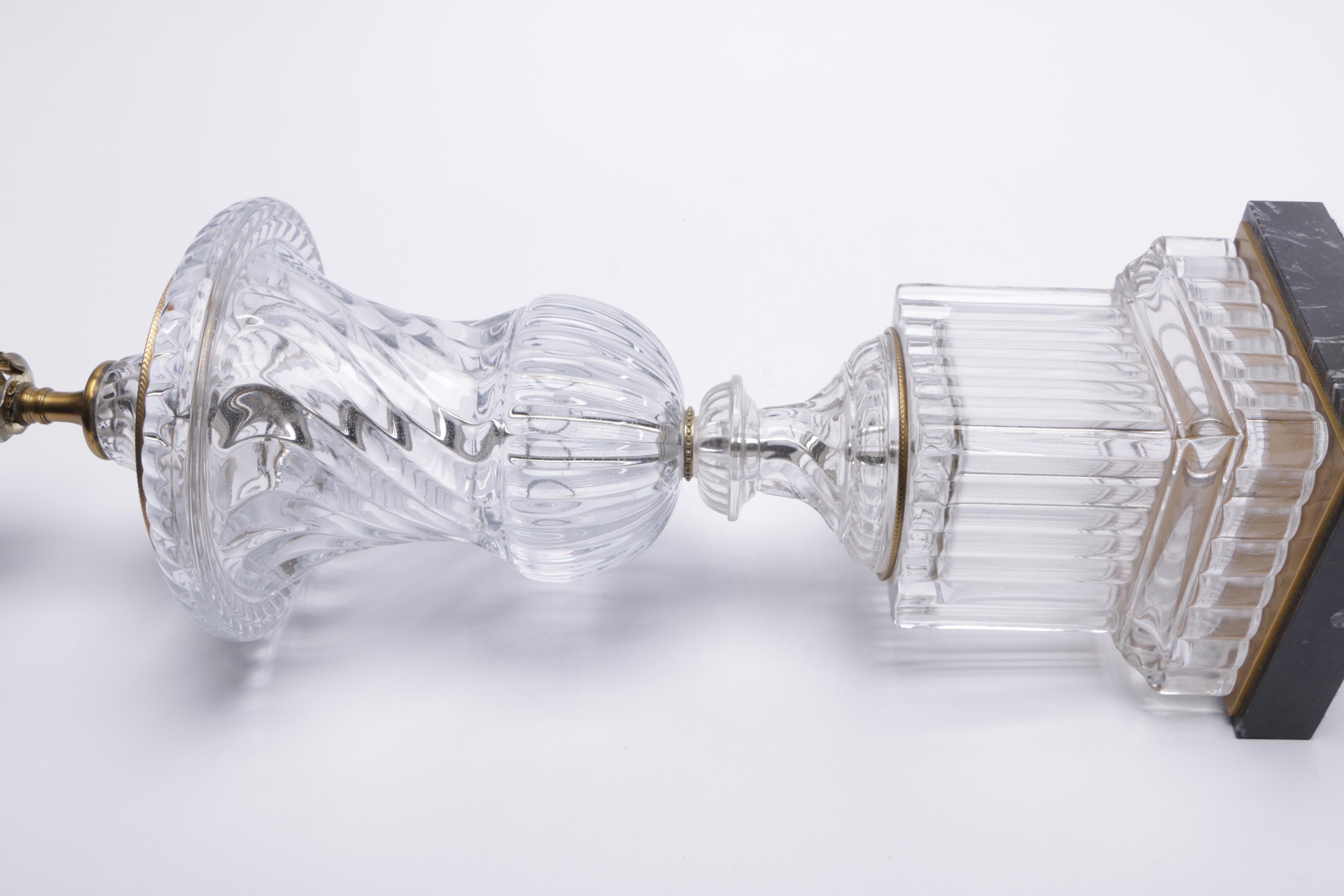 Paul Hanson Glass Urn Table Lamps