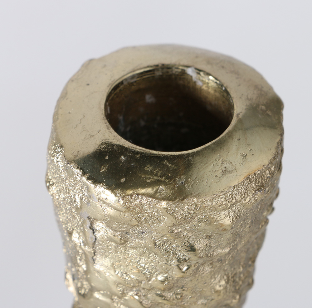 Set of Gold Metal Antler Candlesticks