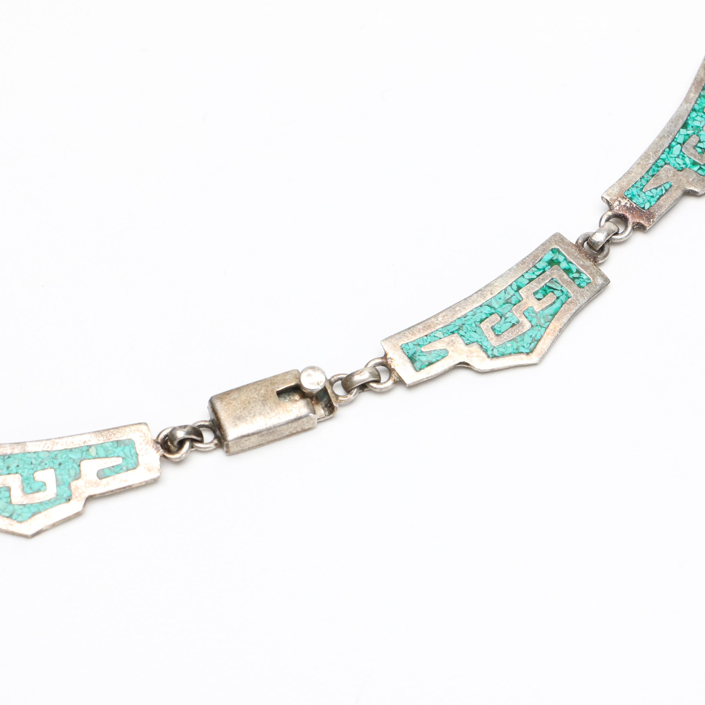 Silver Tone Jewelry With Turquoise and Other Stones
