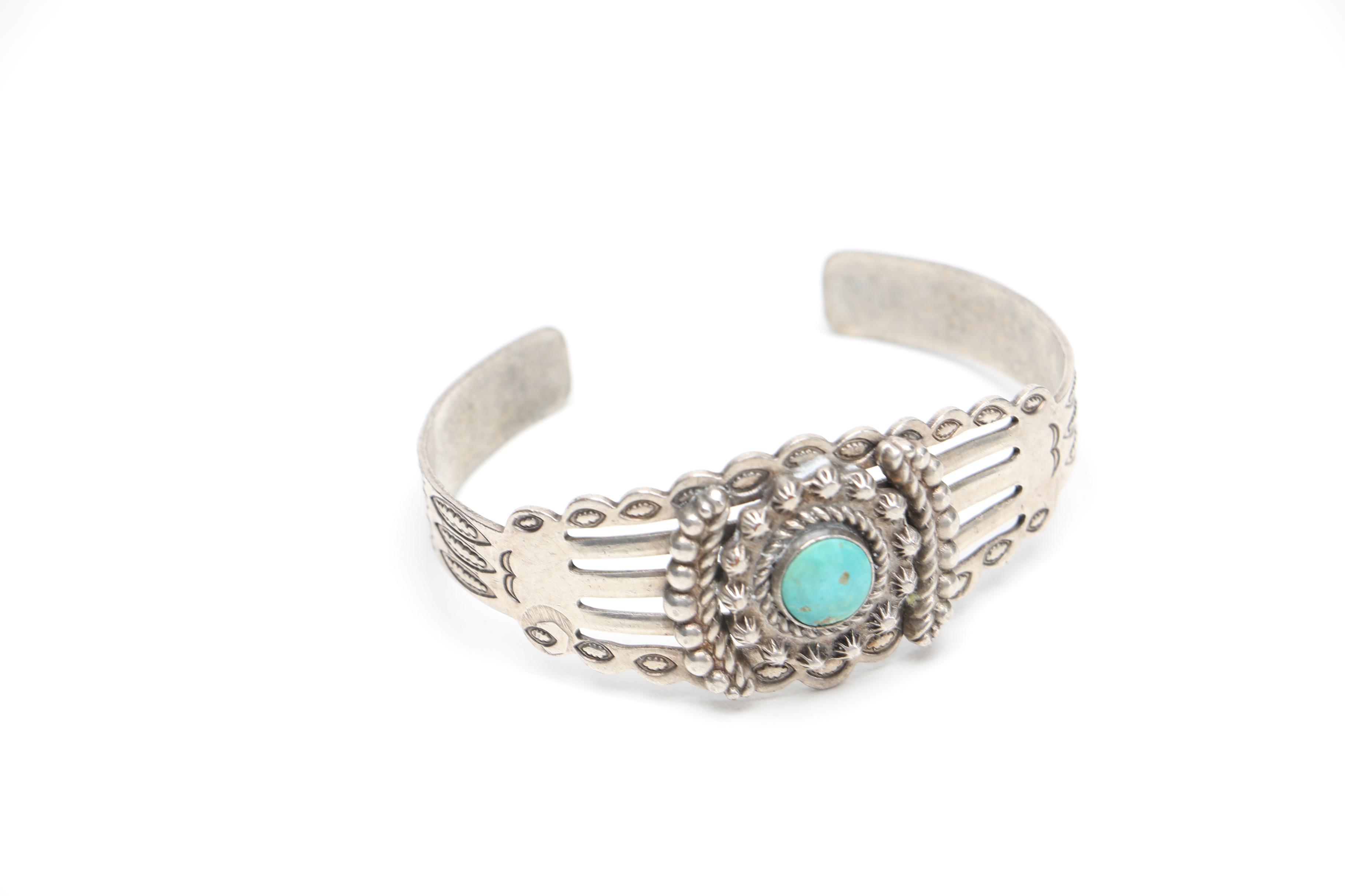 Silver Tone Jewelry With Turquoise and Other Stones