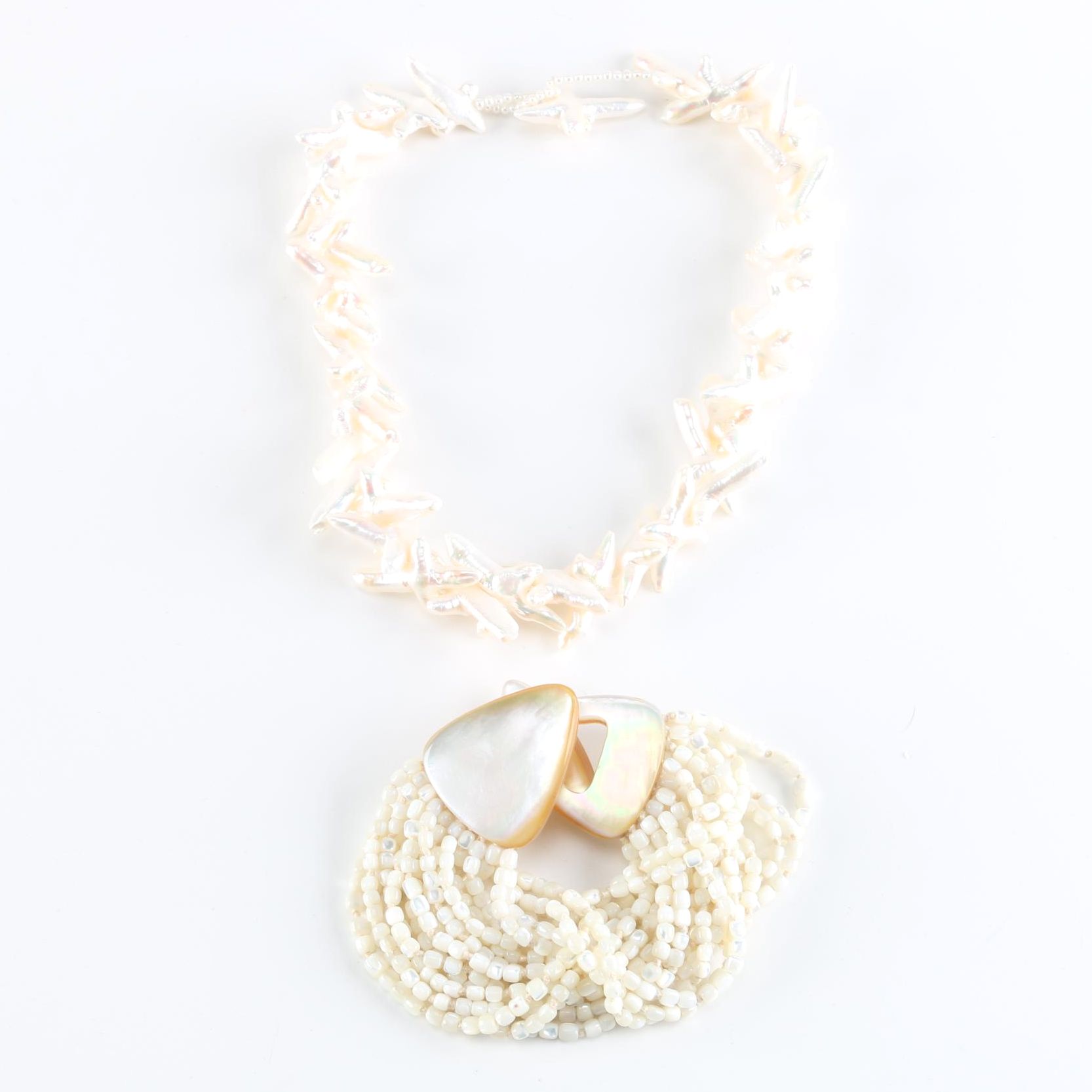 Cultured Pearl Bracelet and Necklace