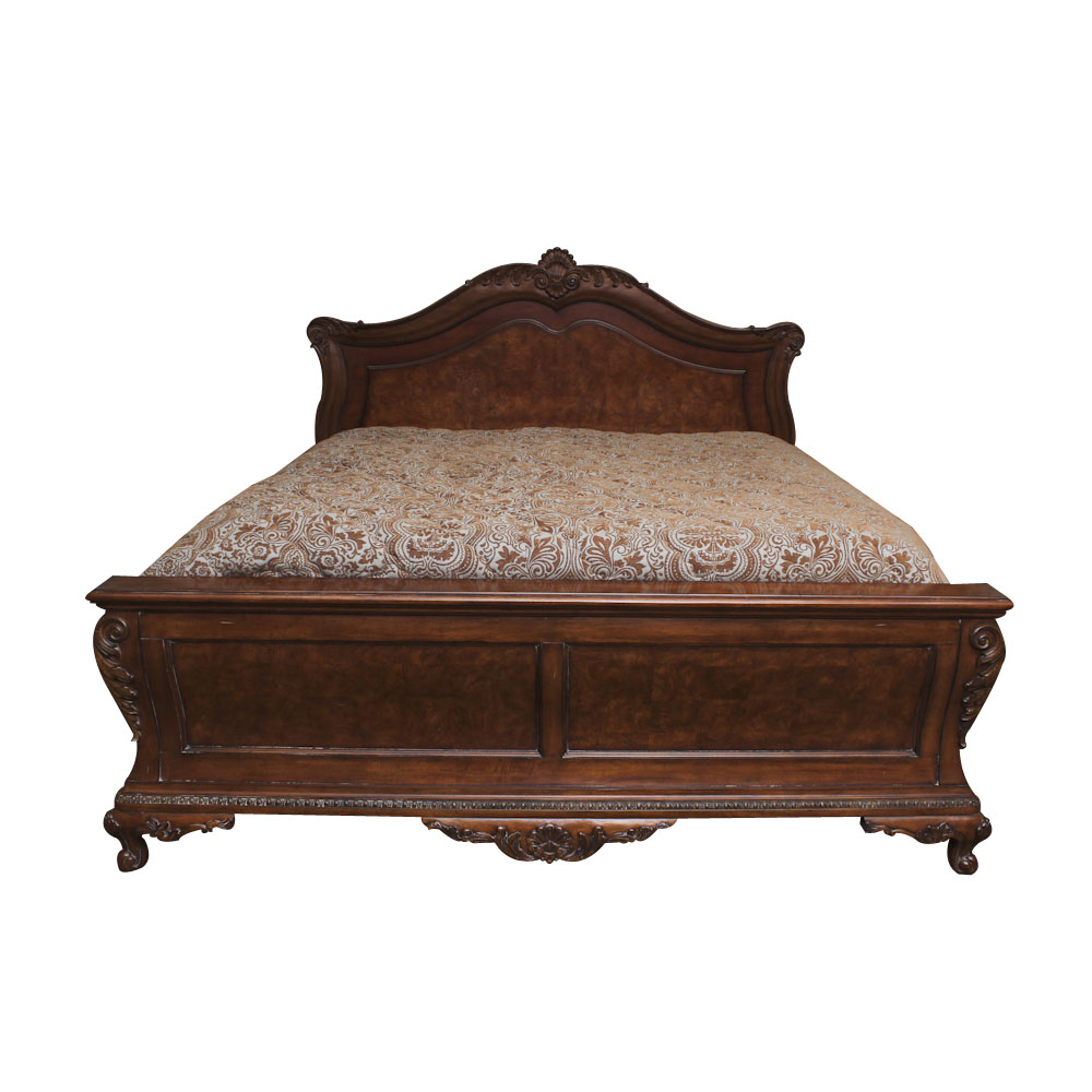 Thomasville King Size Provincial Louis XV Style Bed Frame