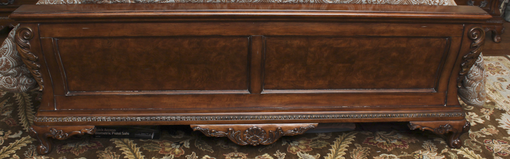 Thomasville King Size Provincial Louis XV Style Bed Frame