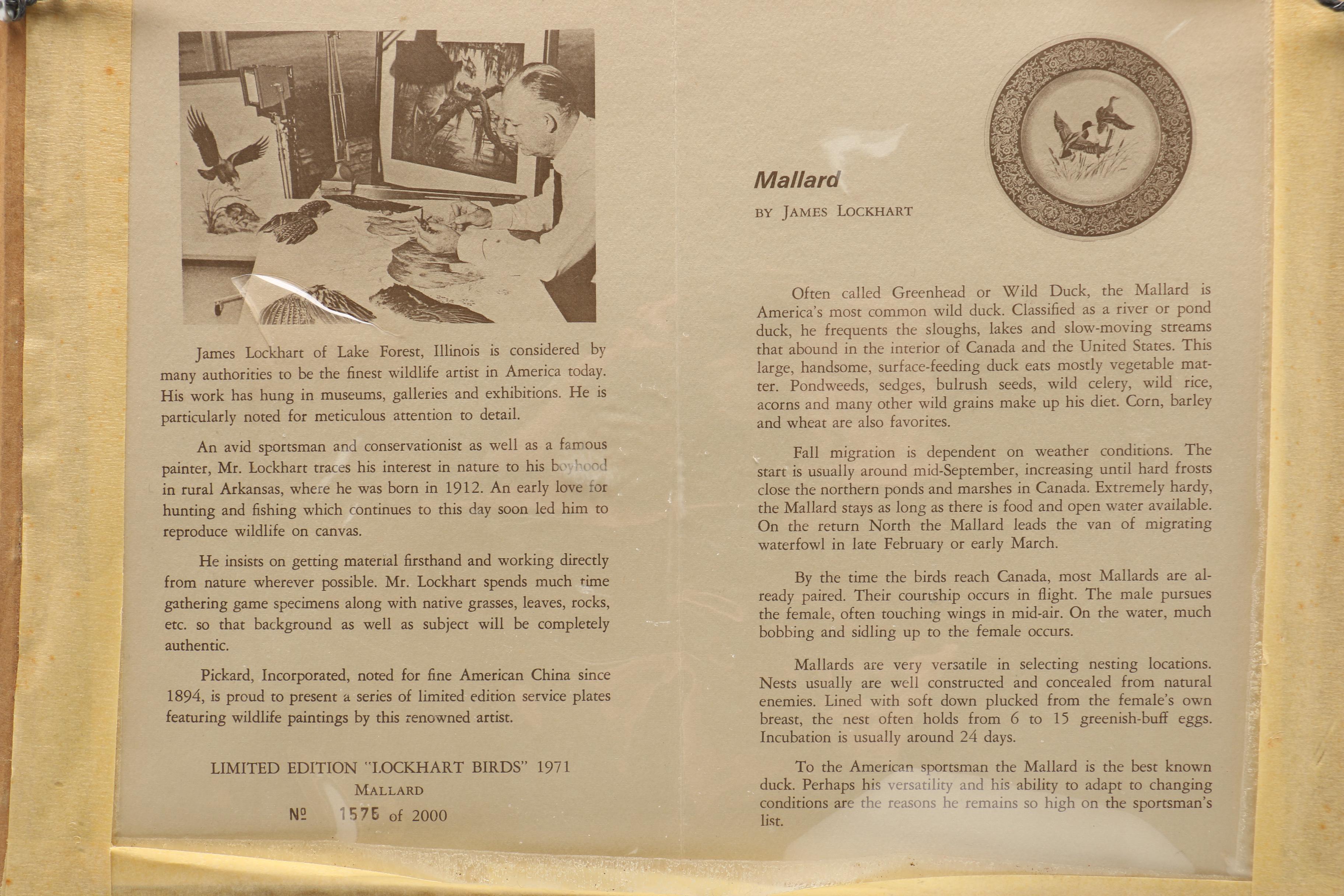 Set of Framed James Lockhart Decorative Plates