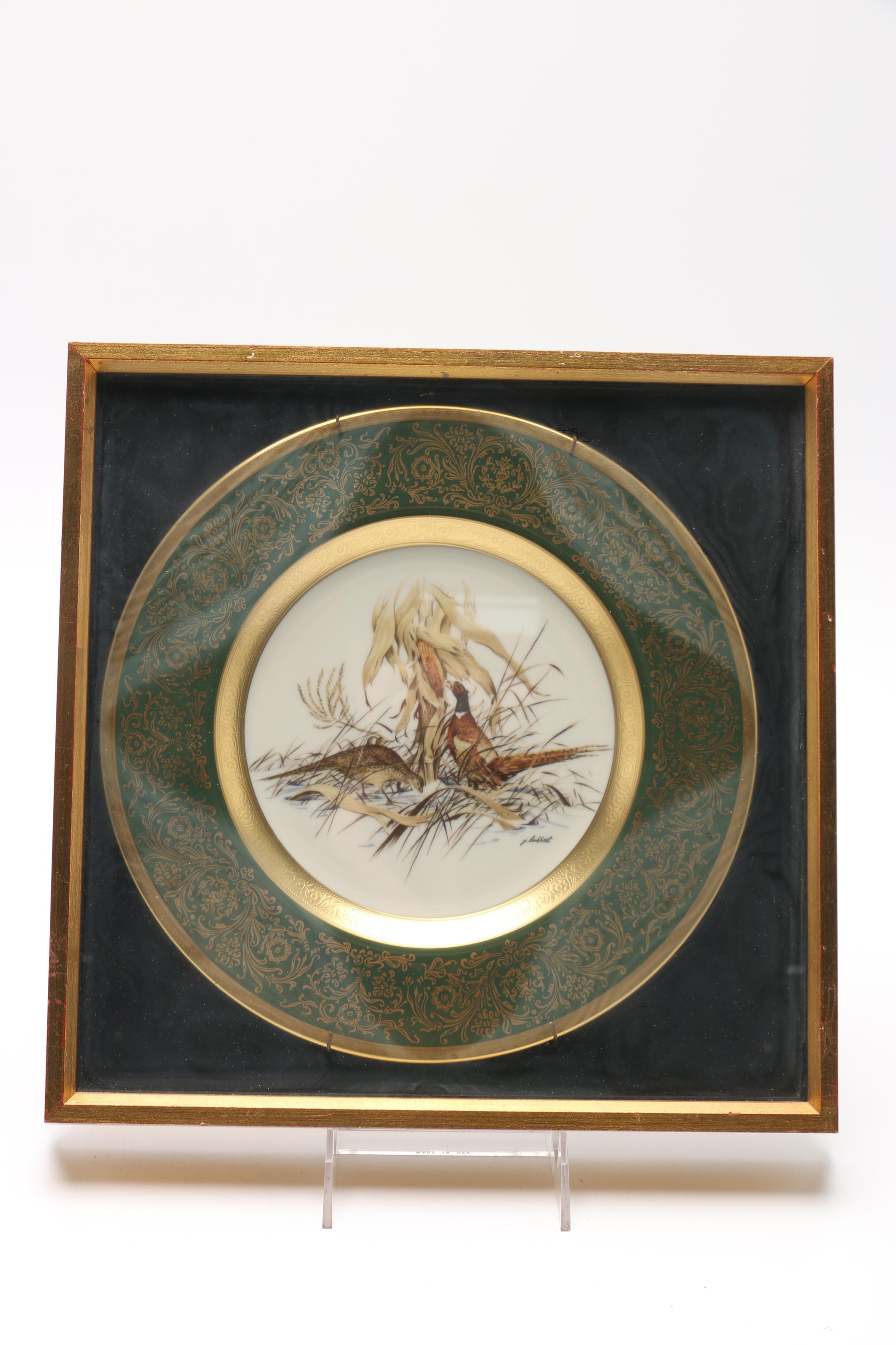 Set of Framed James Lockhart Decorative Plates