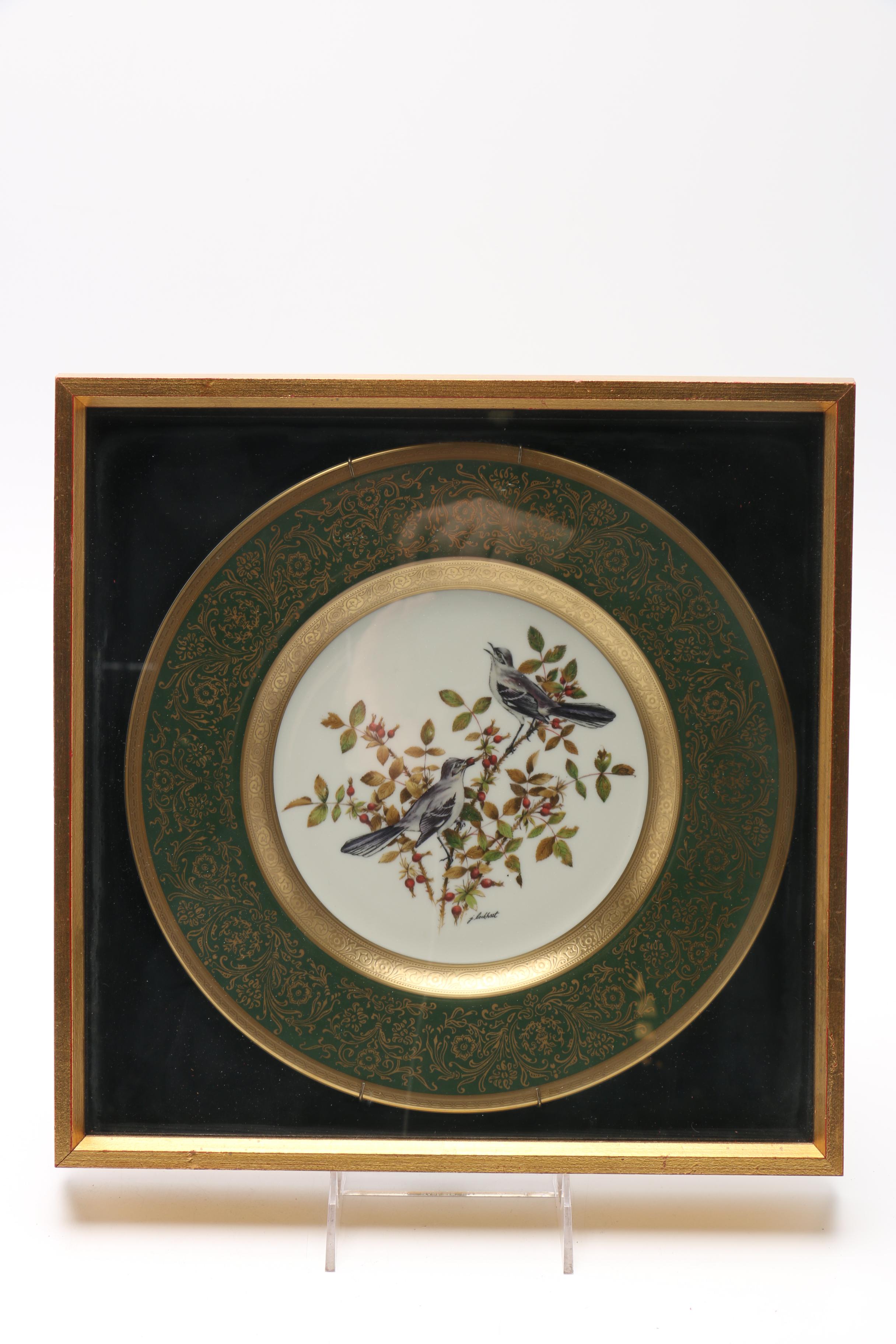 Set of Framed James Lockhart Decorative Plates