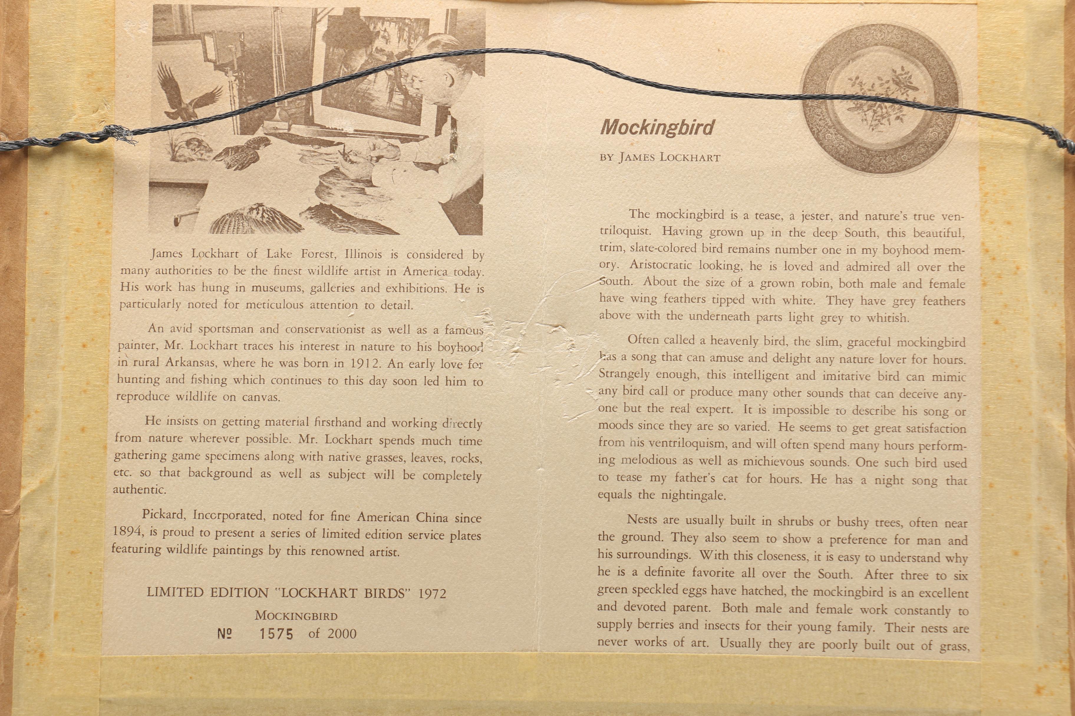 Set of Framed James Lockhart Decorative Plates