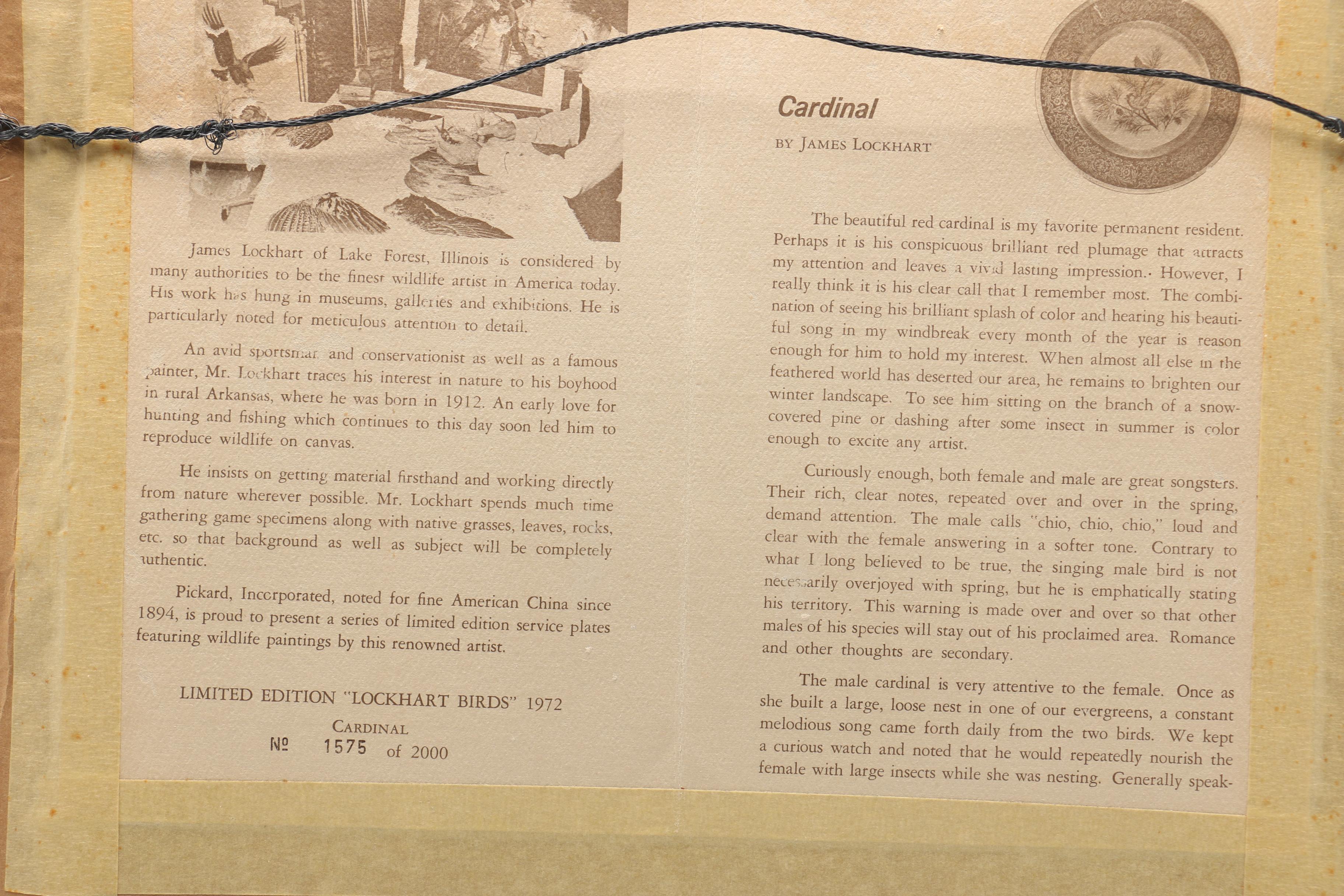 Set of Framed James Lockhart Decorative Plates