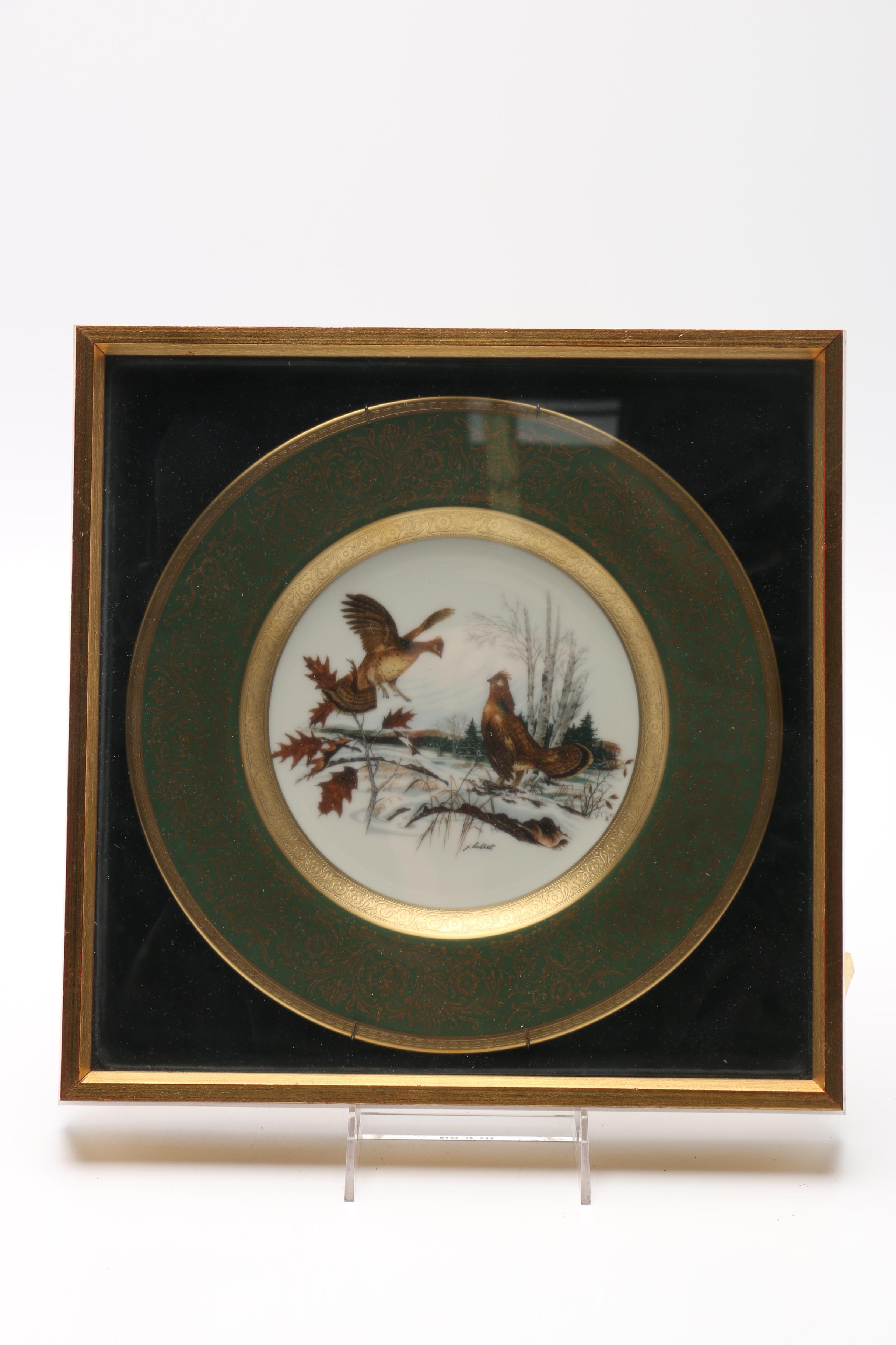 Set of Framed James Lockhart Decorative Plates