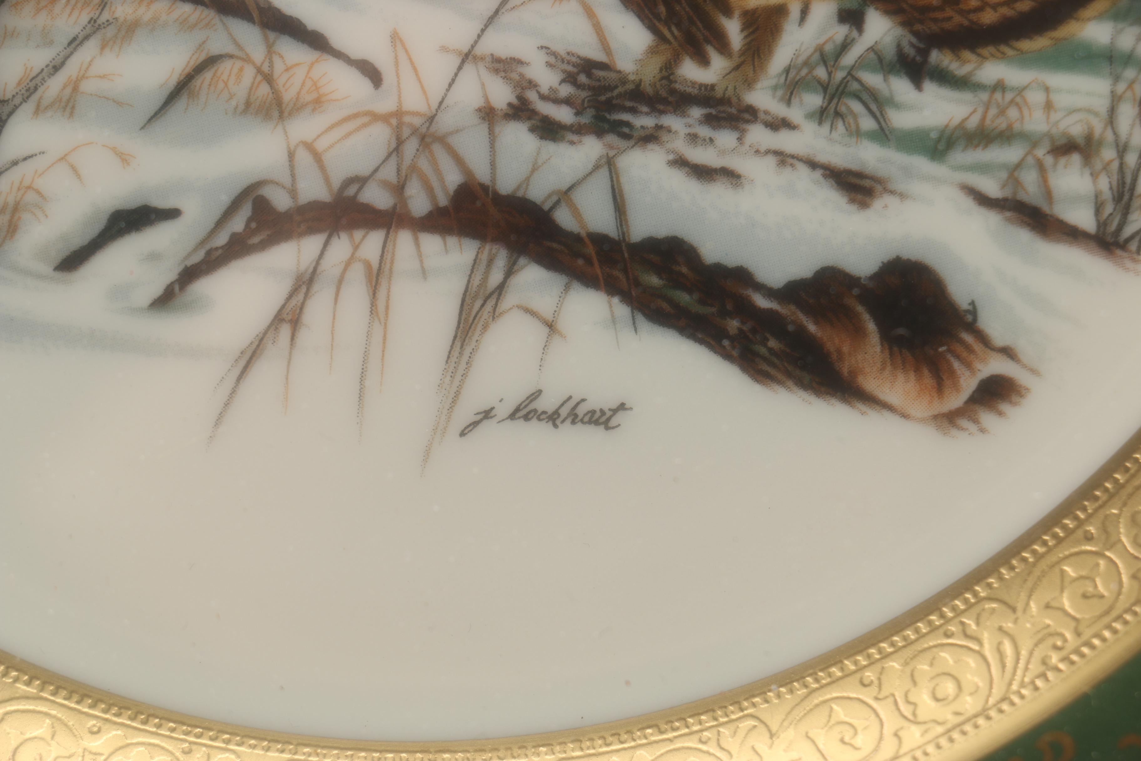 Set of Framed James Lockhart Decorative Plates