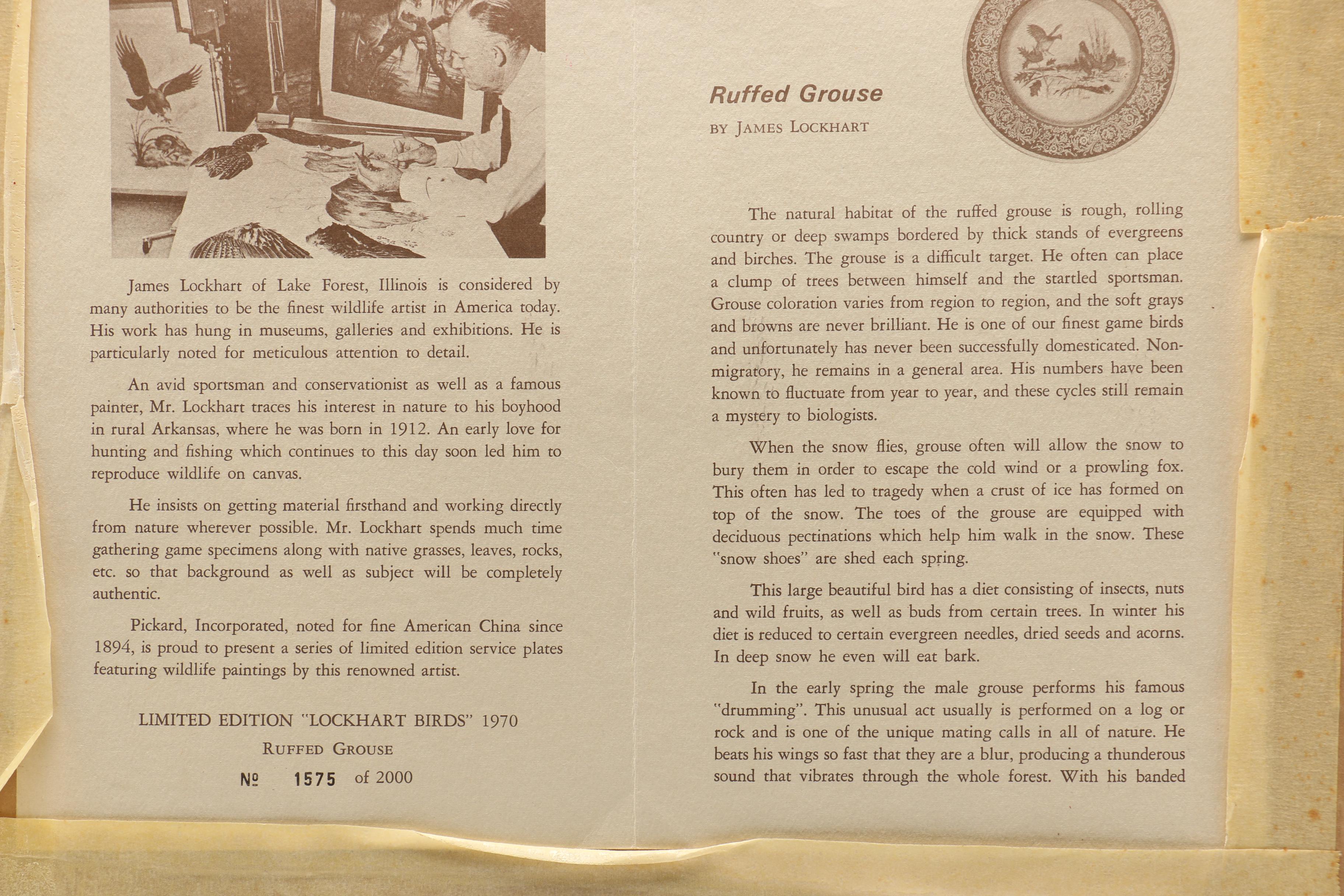 Set of Framed James Lockhart Decorative Plates