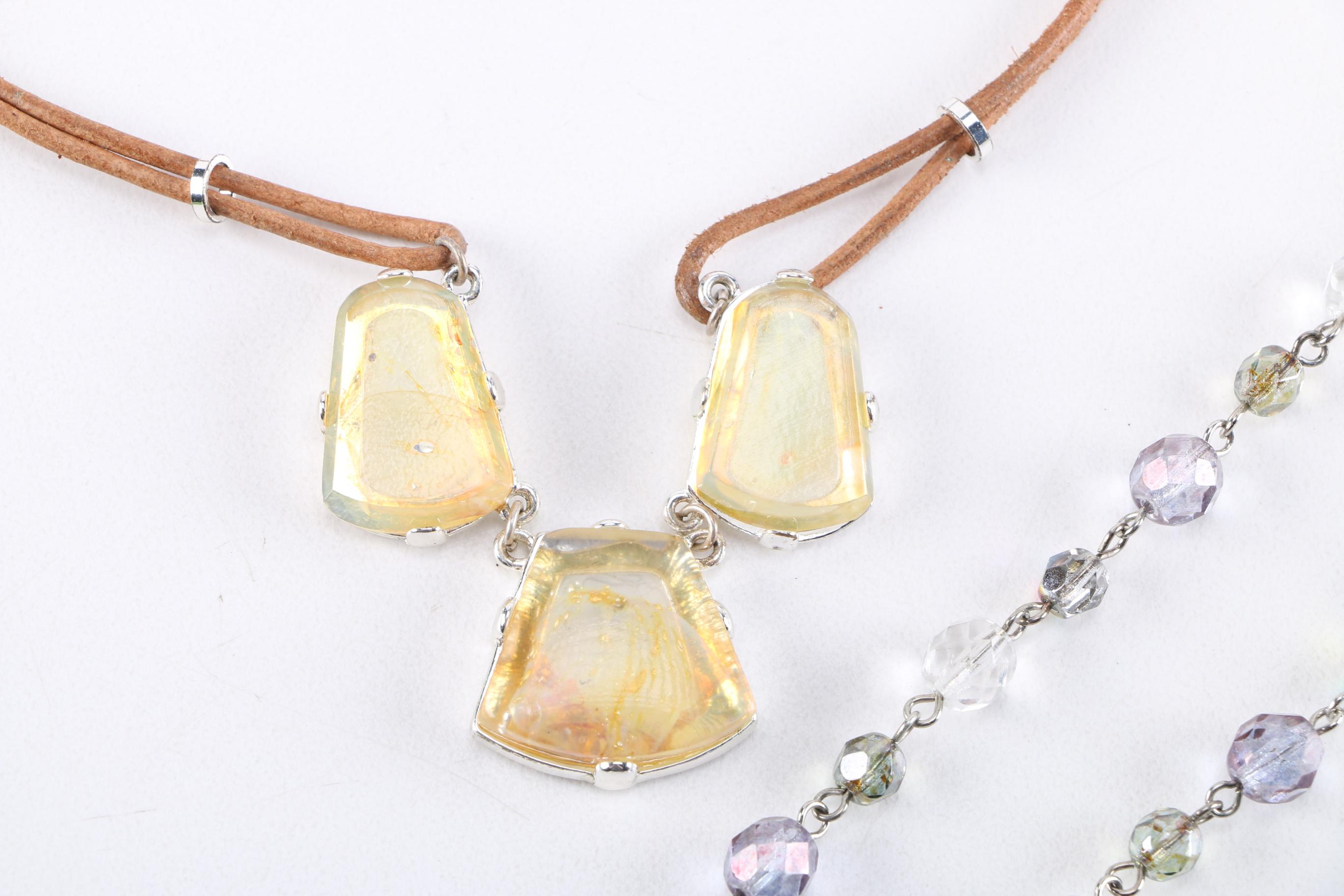 Costume Jewelry Assortment Including Charm Bracelets