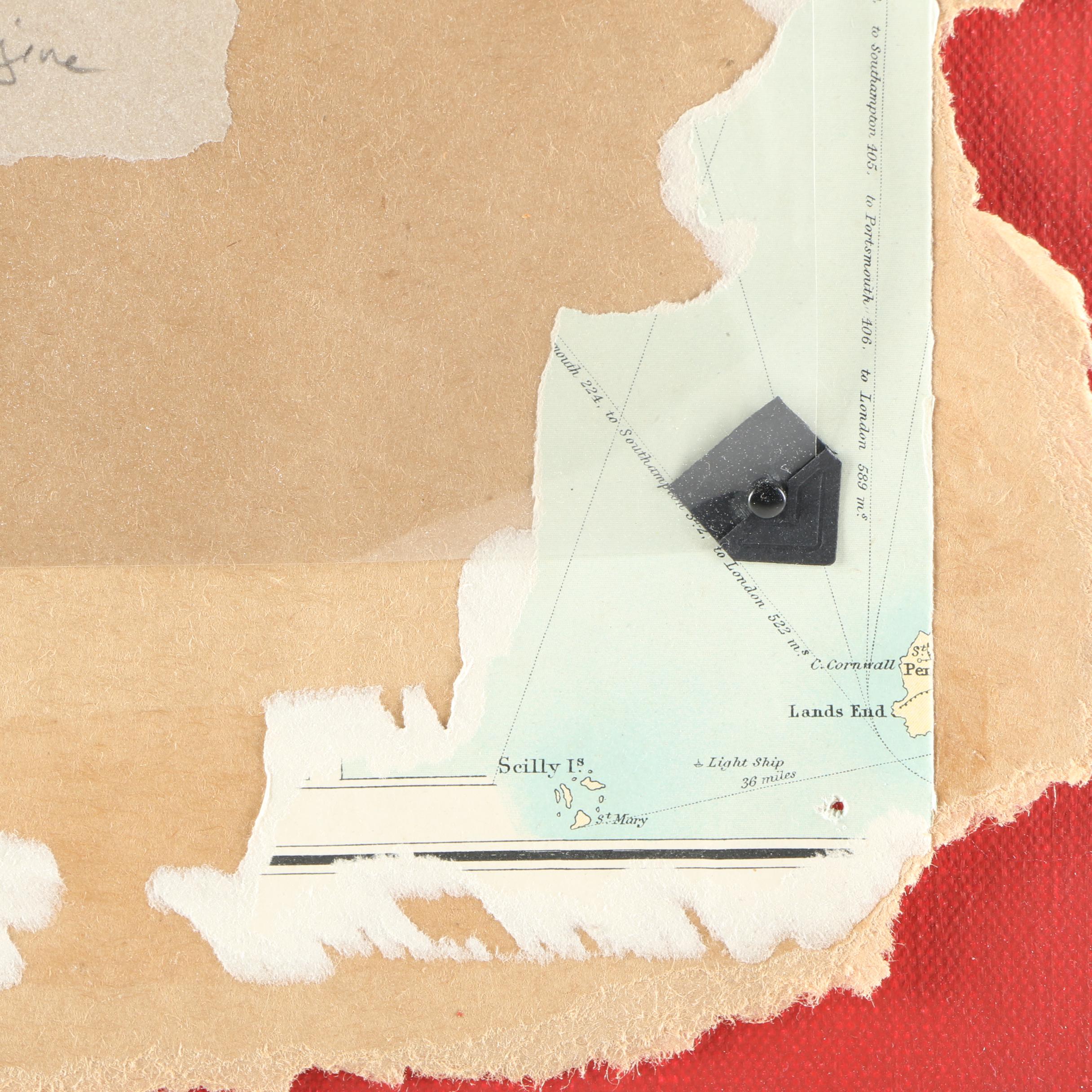 Gregg Harper Mixed Media Collage on Canvas "The Simple Explanation"