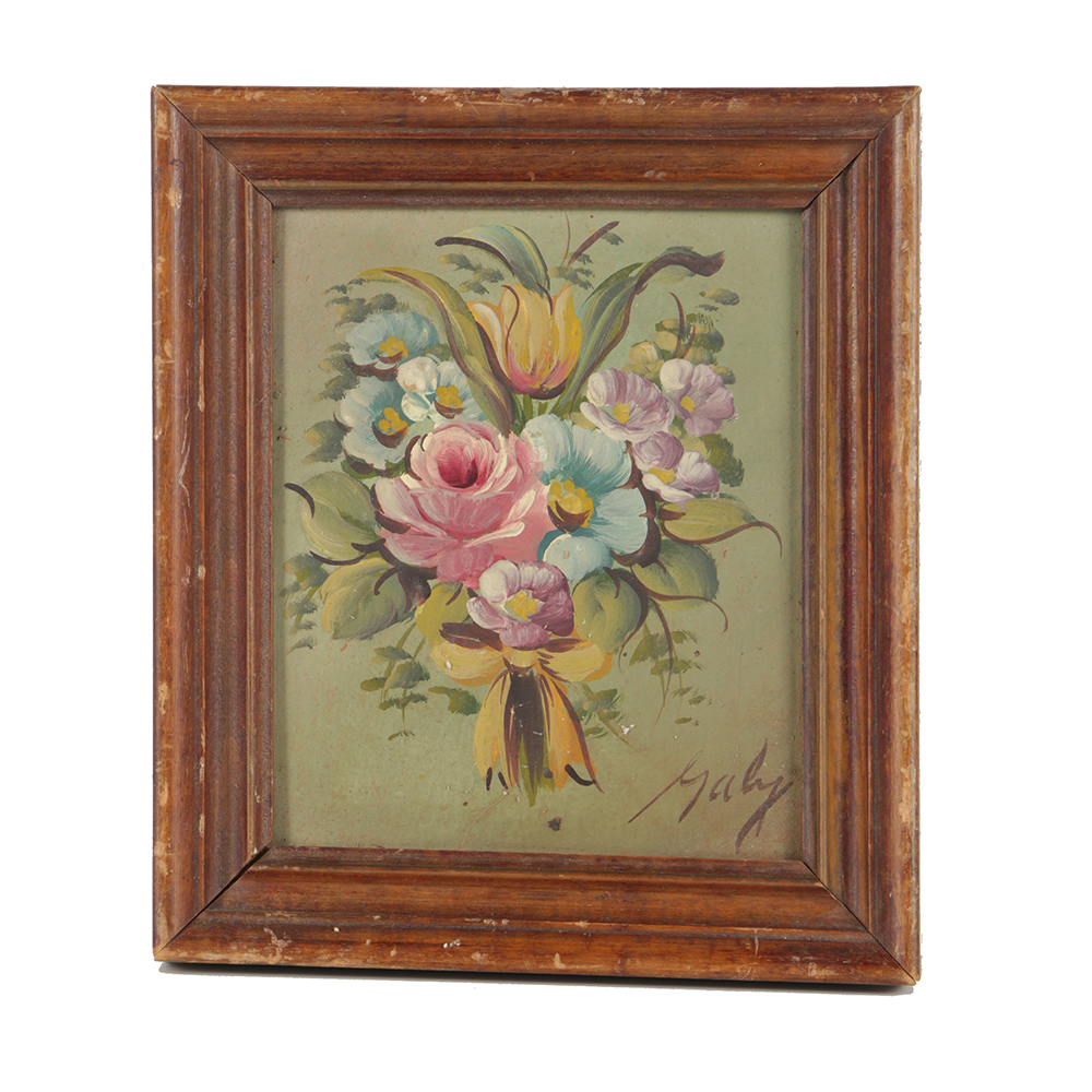 Peter Perazzo Oil Painting on Board Floral Still Life