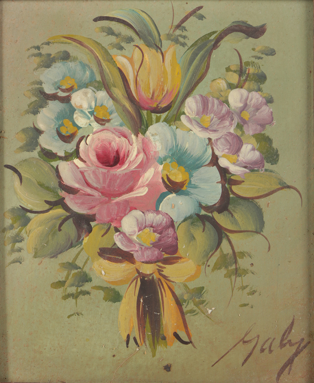 Peter Perazzo Oil Painting on Board Floral Still Life