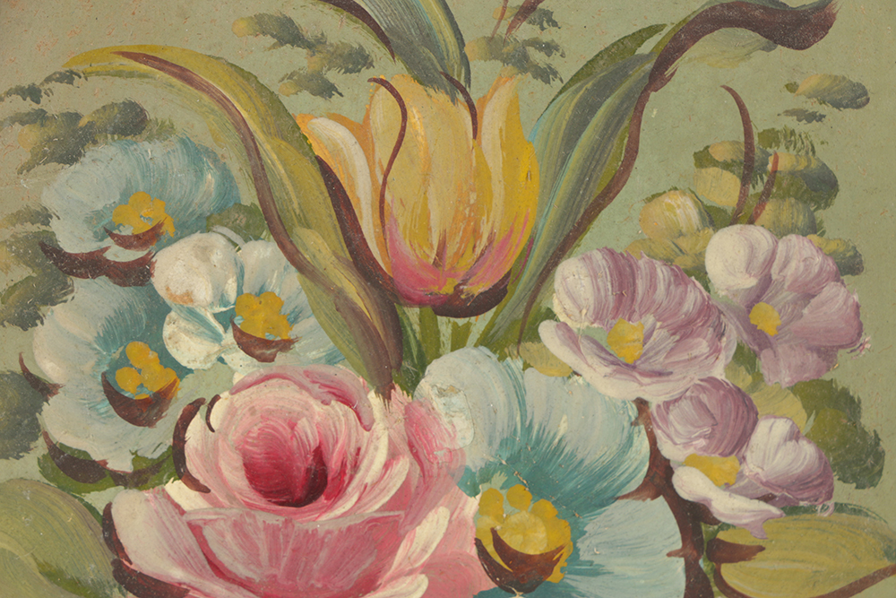 Peter Perazzo Oil Painting on Board Floral Still Life