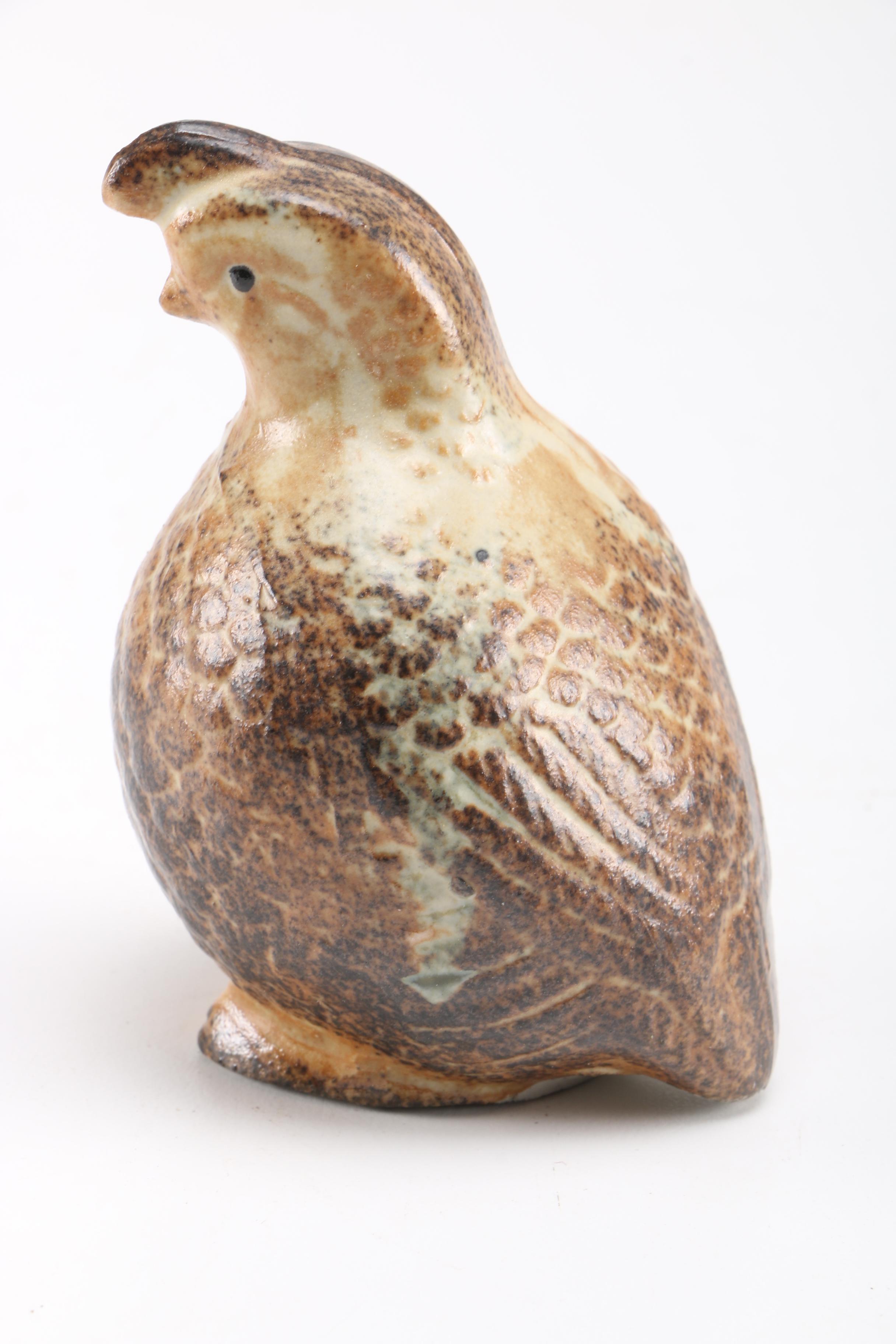 Japanese Quail Ceramic Figures