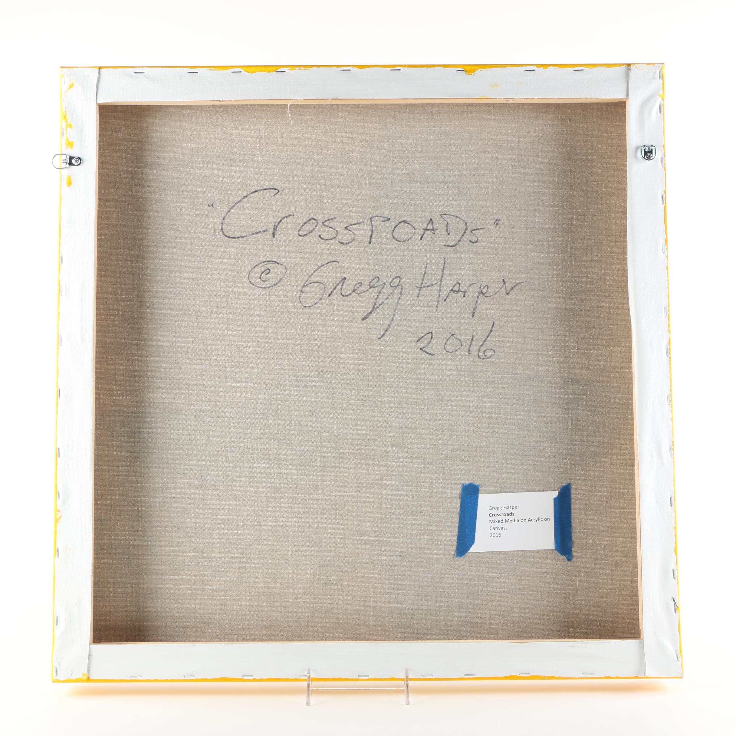 Gregg Harper Mixed Media on Acrylic on Canvas "Crossroads"