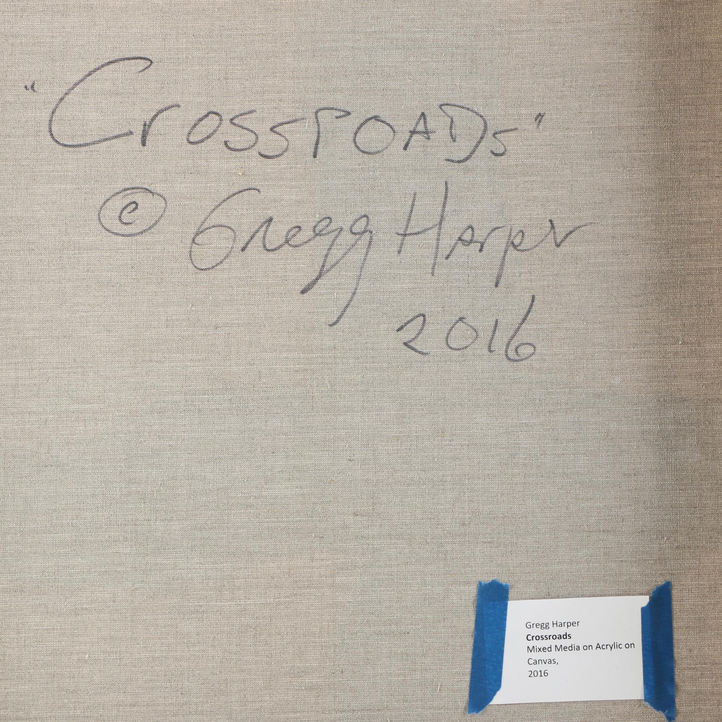 Gregg Harper Mixed Media on Acrylic on Canvas "Crossroads"