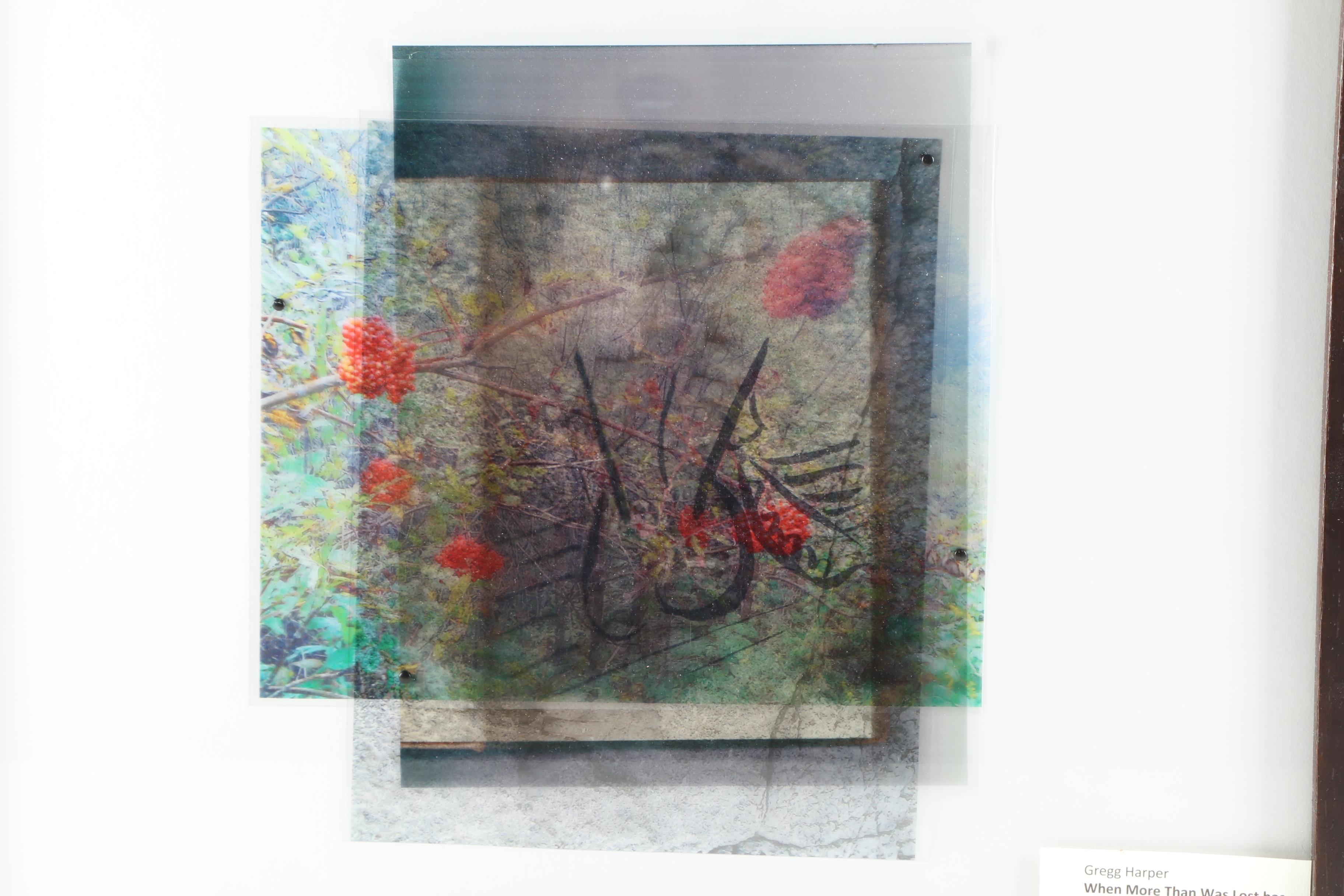 Gregg Harper Photo-Acetate Collage "When More Than Was Lost has been Found"