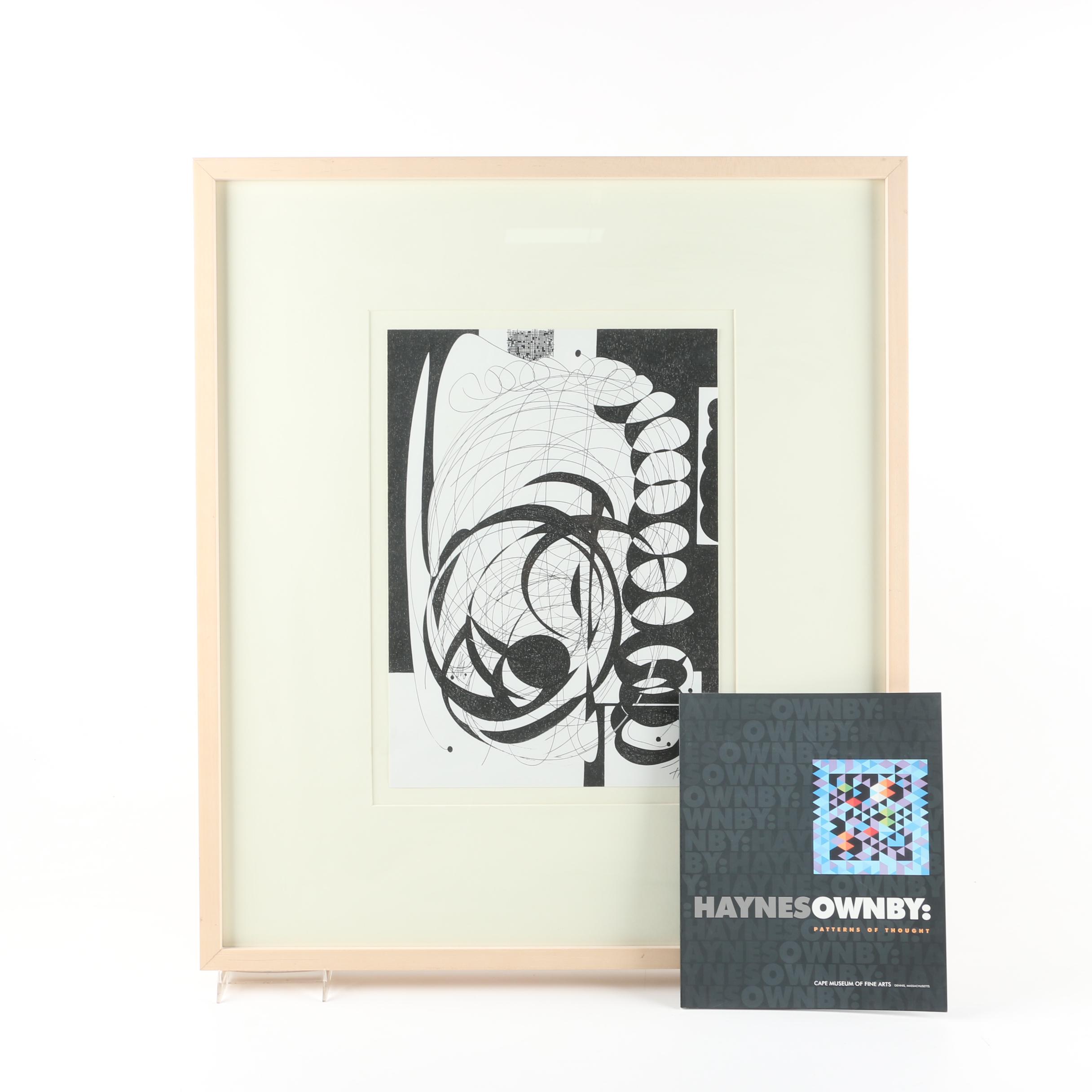 Haynes Ownby Ink on Paper Drawing "Watcher from the Edge"